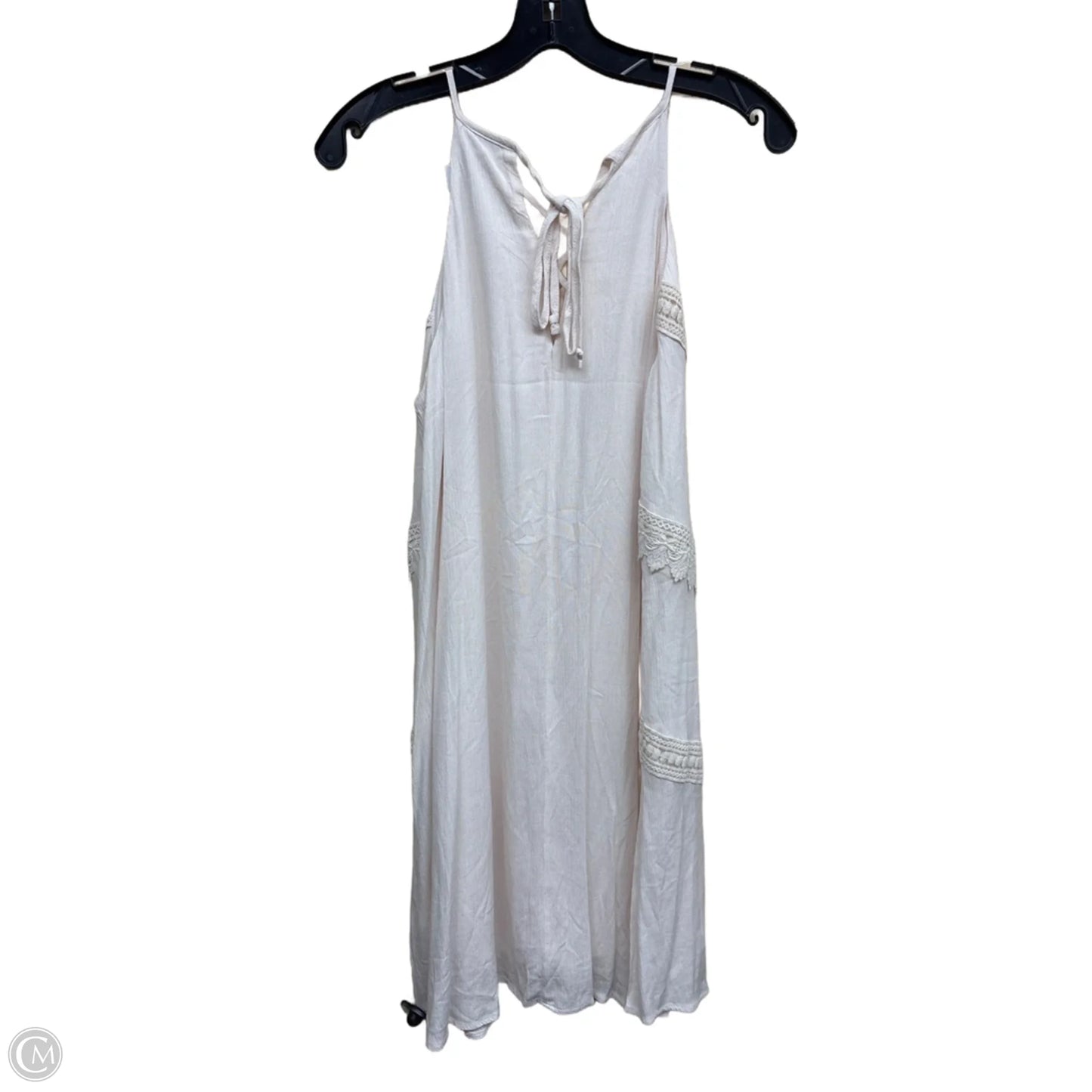 Dress Casual Midi By Mossimo In Cream, Size: M