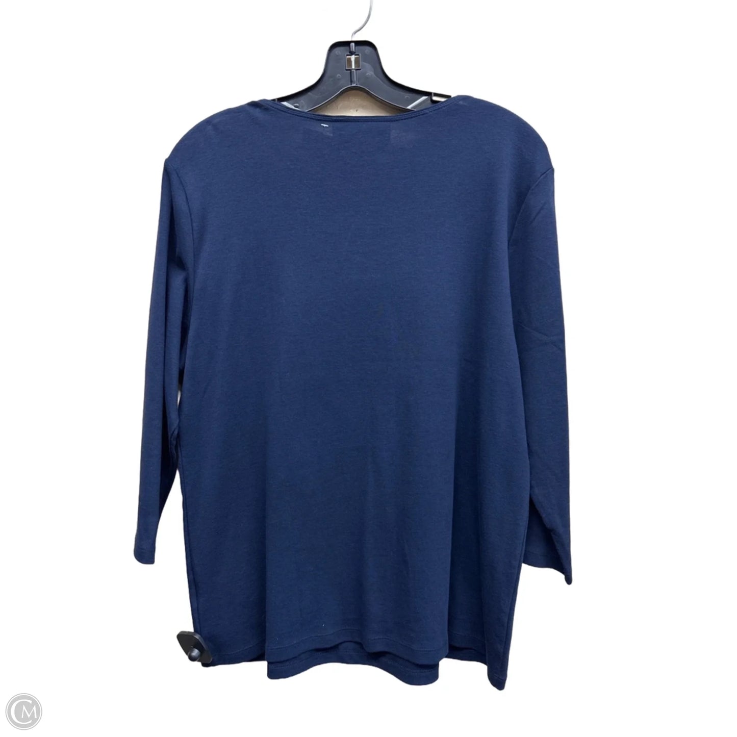 Top Long Sleeve By Karen Scott In Navy, Size: Xlp