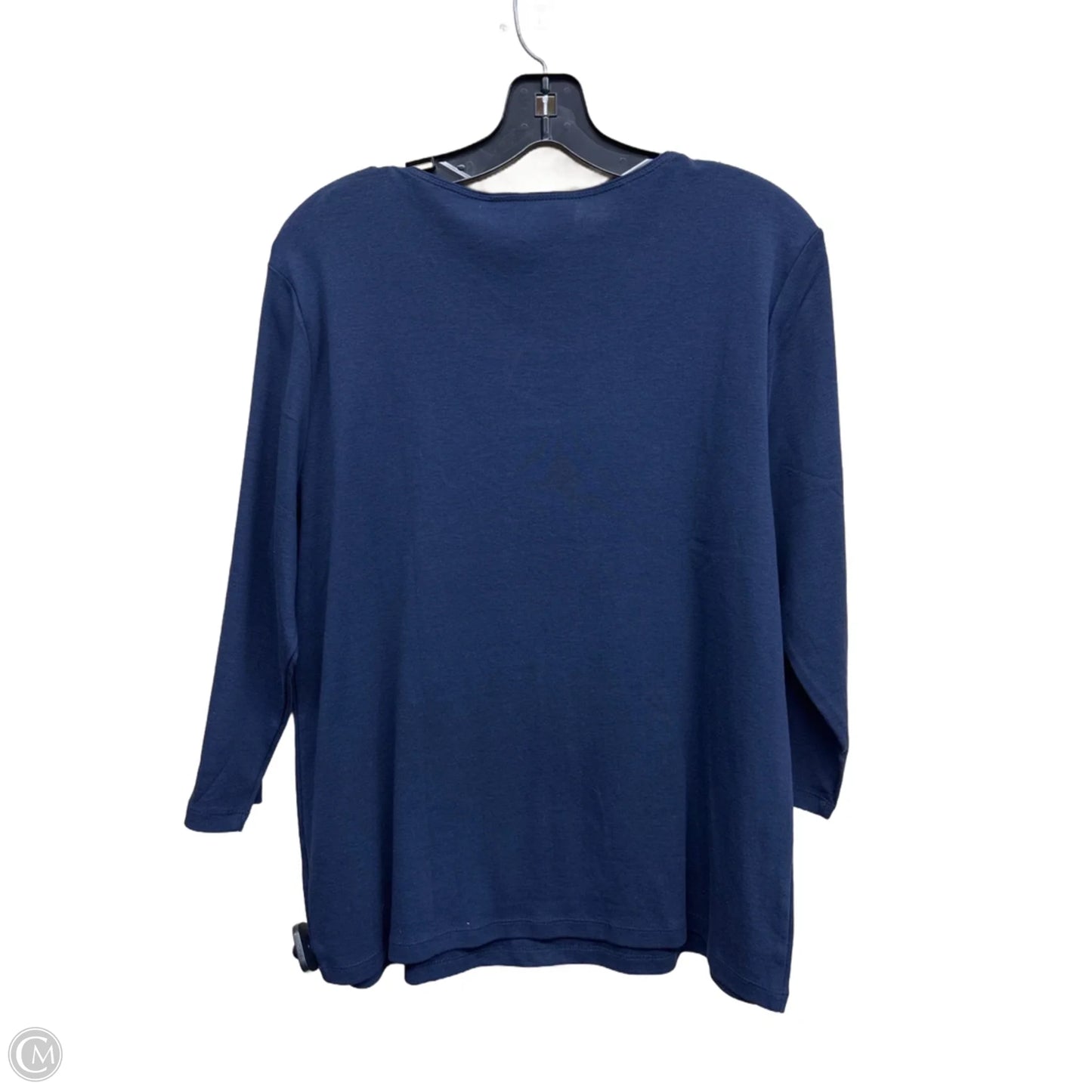 Top Long Sleeve By Karen Scott In Navy, Size: Xlp