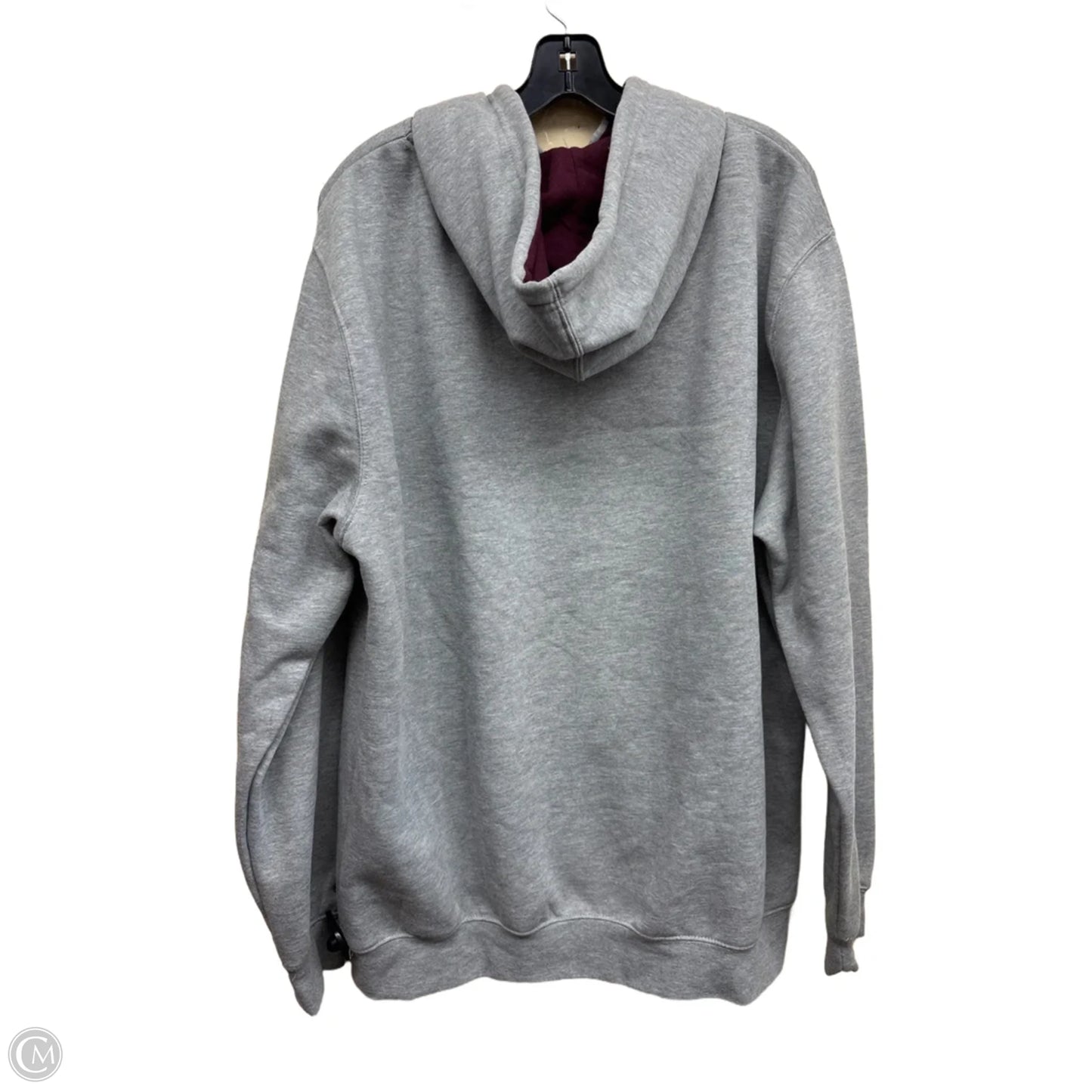 Athletic Sweatshirt Hoodie By Clothes Mentor In Grey & Red, Size: Xl