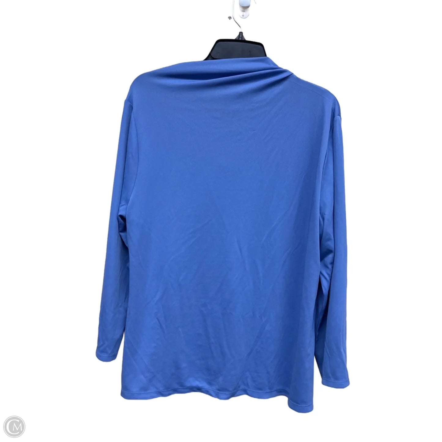 Top Long Sleeve By Lauren By Ralph Lauren In Blue, Size: Xxl