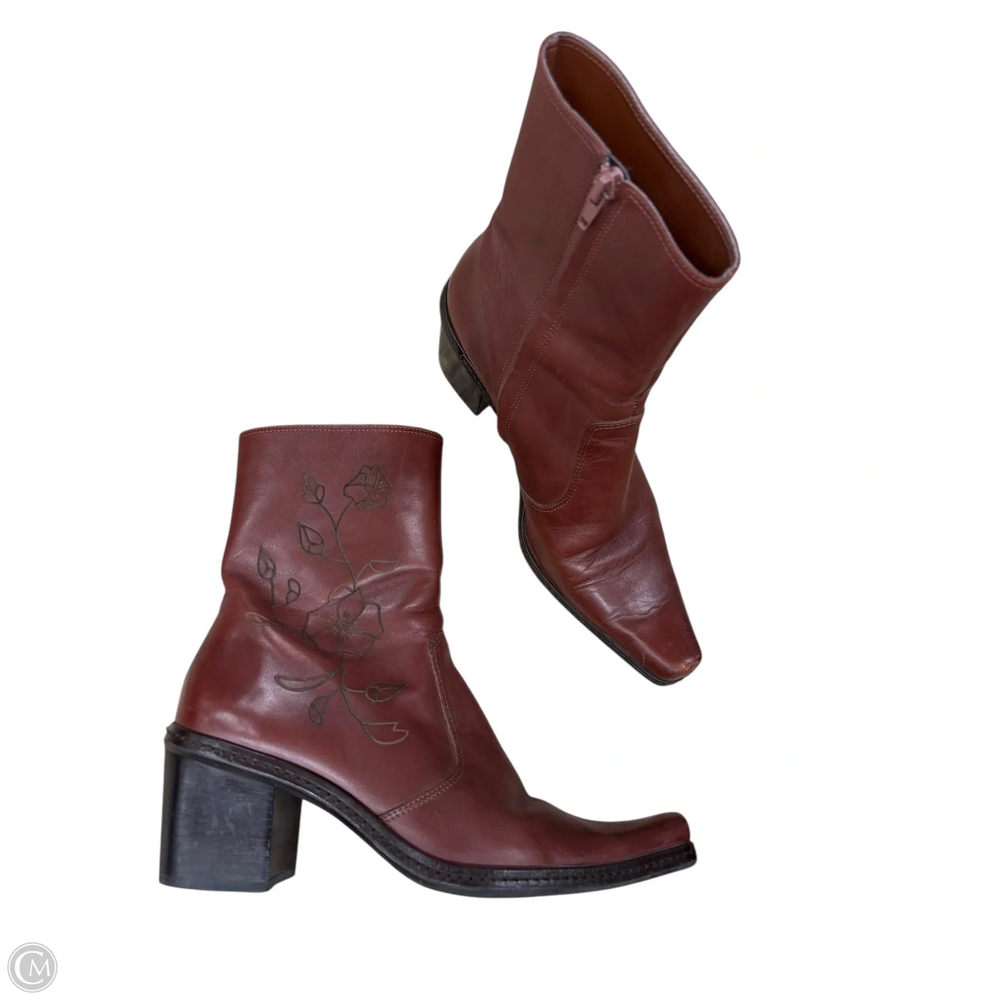 Boots Ankle Heels By Gianni Bini In Brown, Size: 8