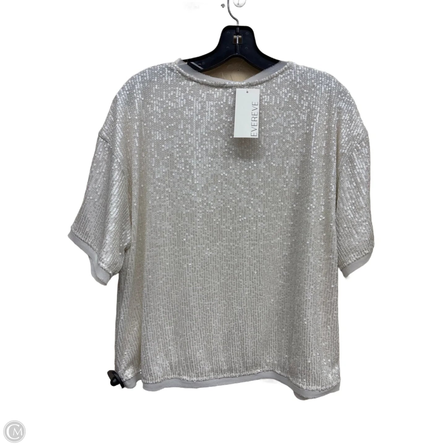 Top Short Sleeve By Evereve In Cream, Size: M