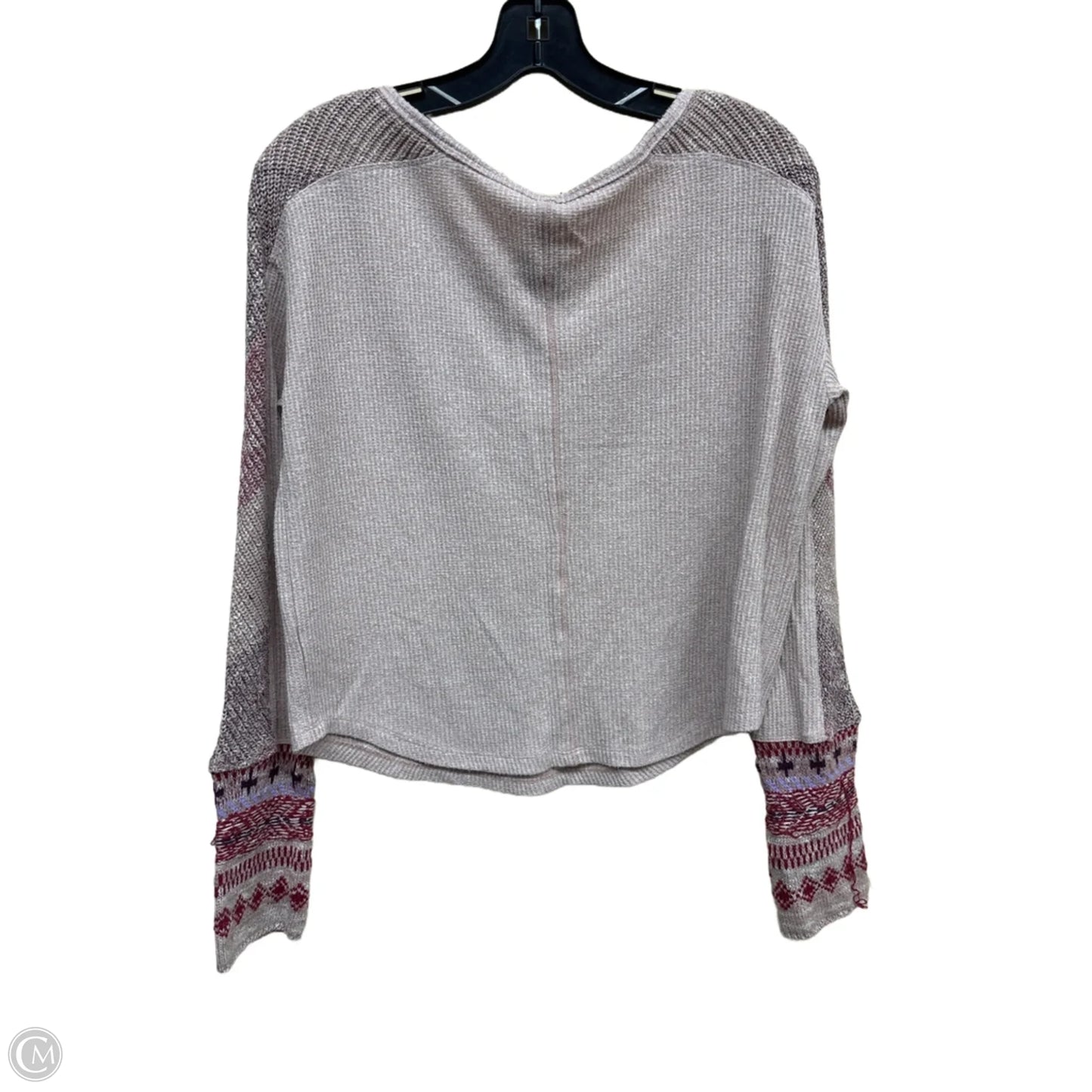 Top Long Sleeve By Daily Practice By Anthropologie In Pink & Purple, Size: S