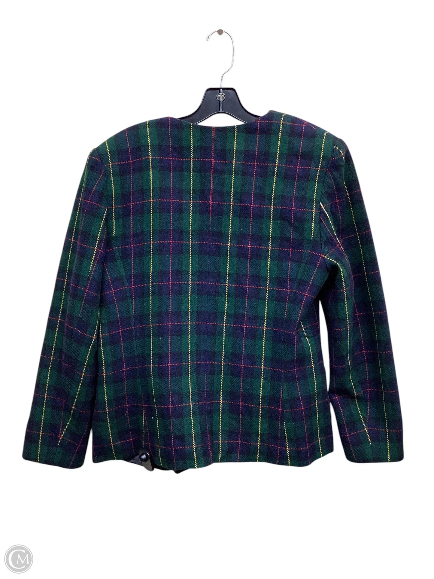 Blazer By Clothes Mentor In Plaid Pattern, Size: 12