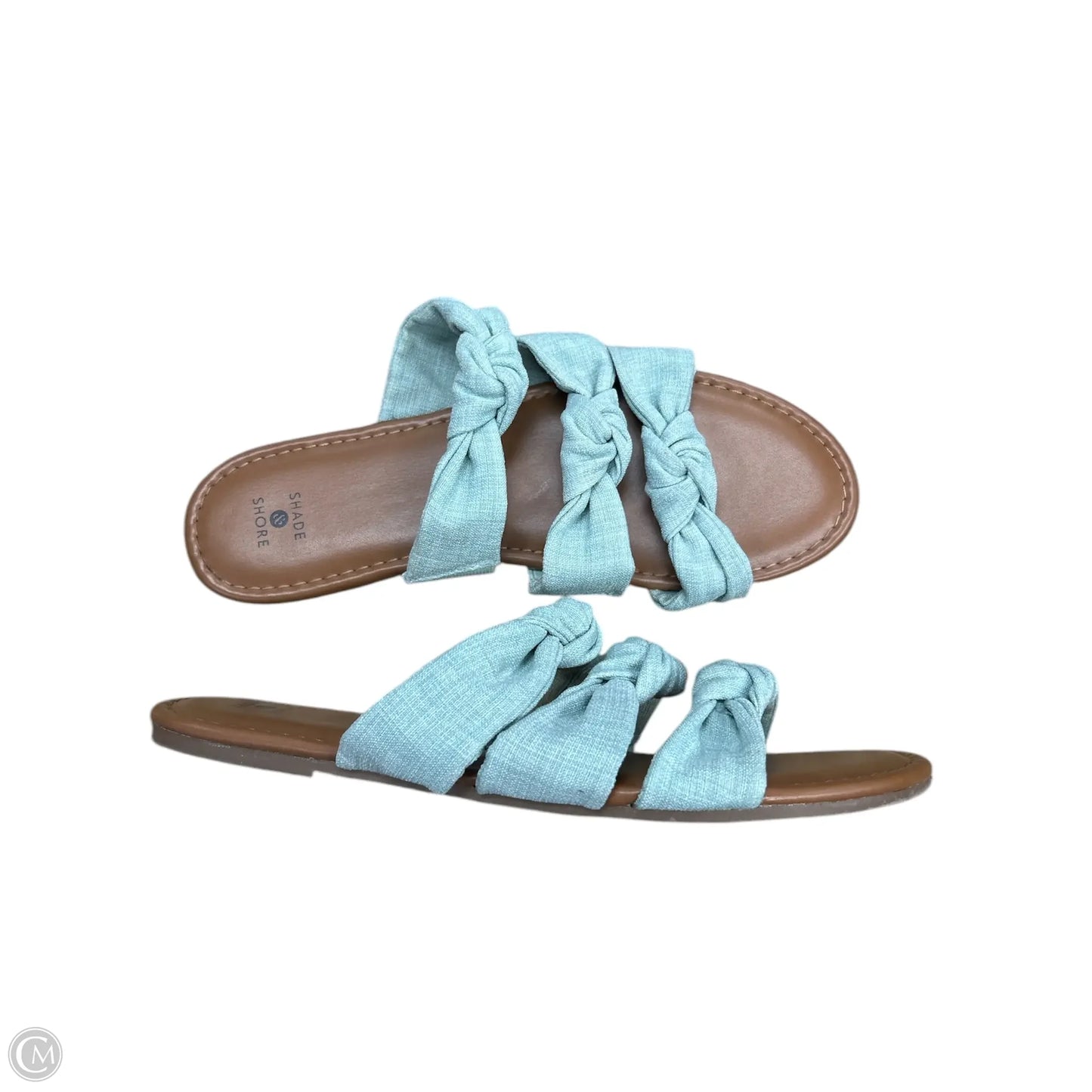 Sandals Flats By Shade & Shore In Green, Size: 10