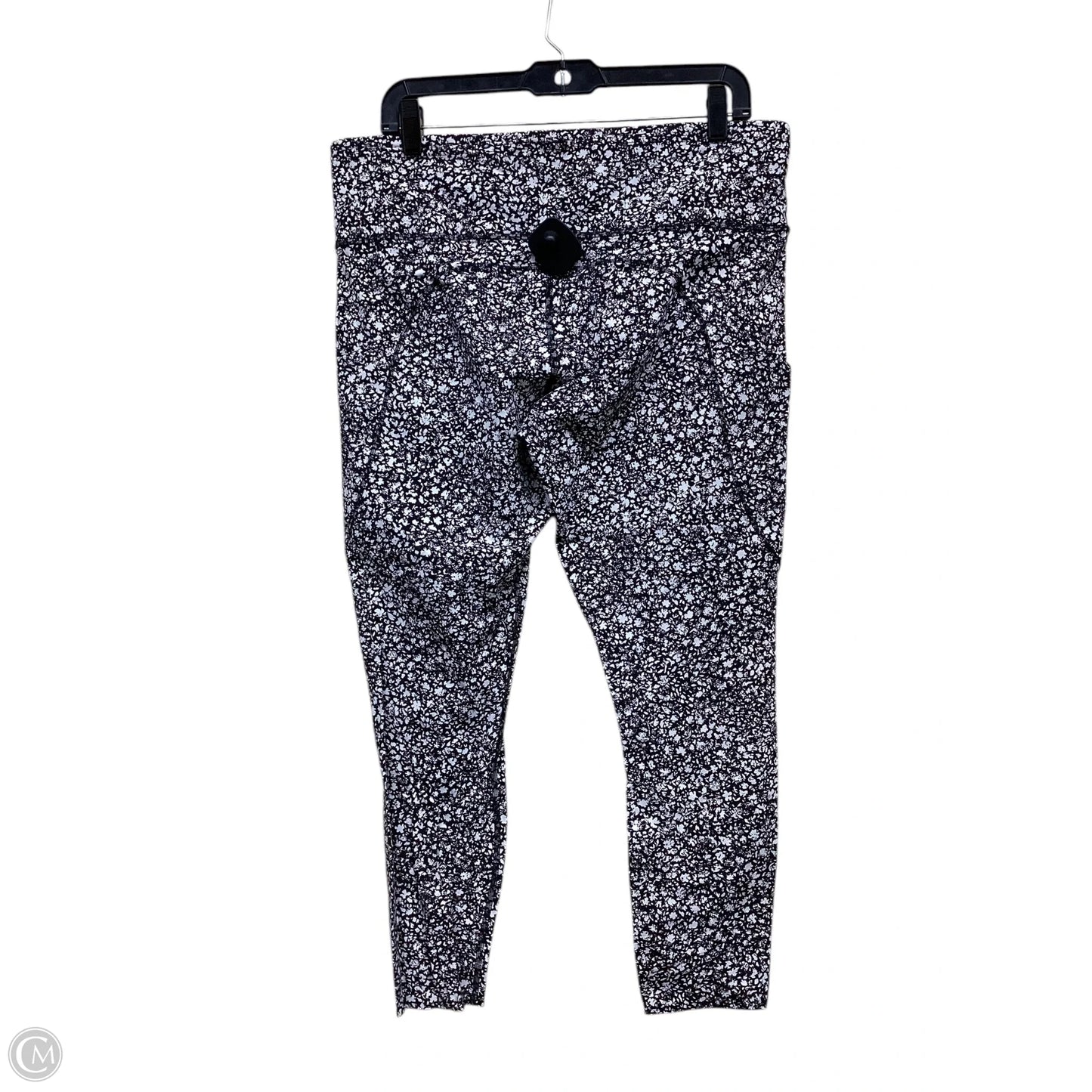 Athletic Leggings By Lululemon In Black & White, Size: 14