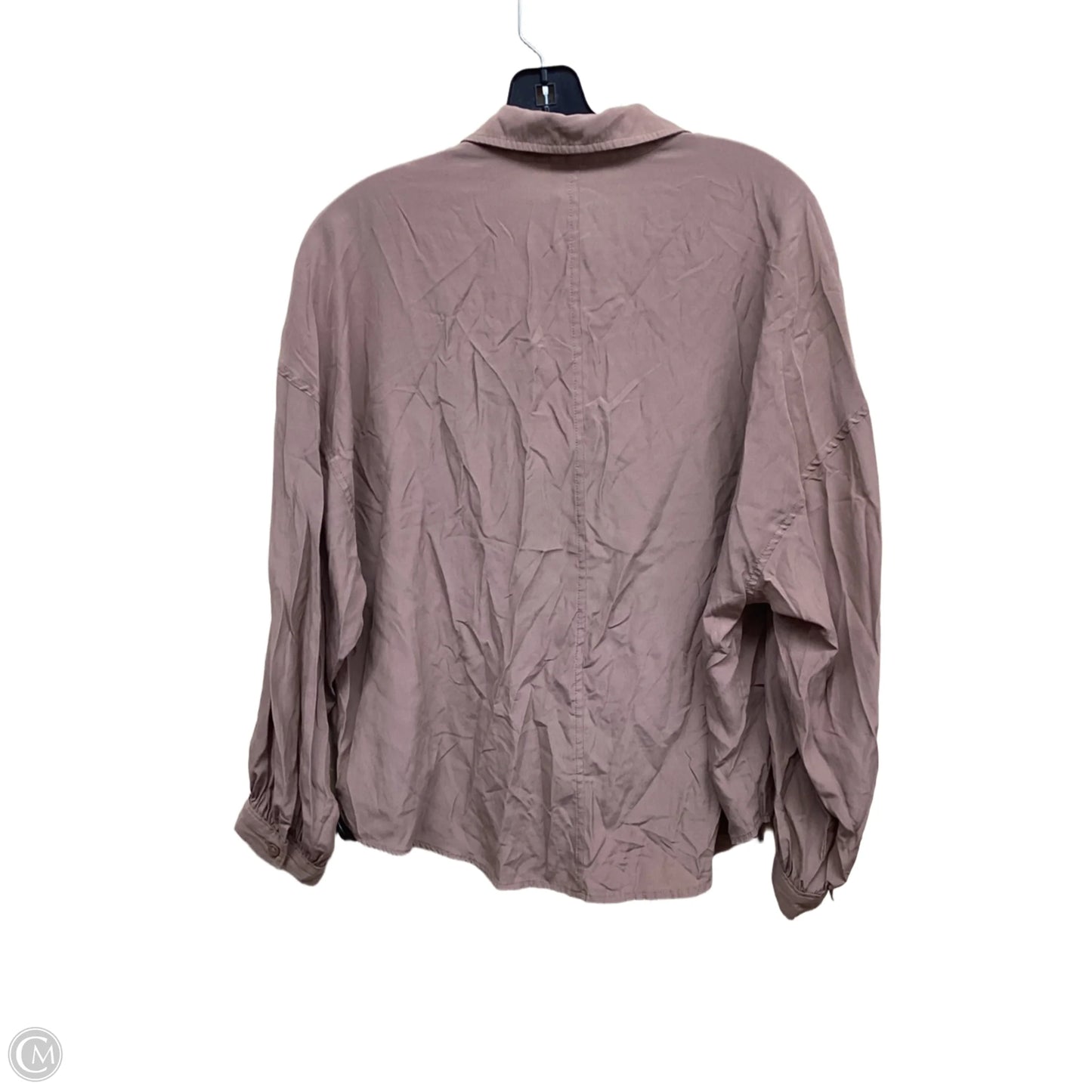 Top Long Sleeve By Prologue In Brown, Size: S