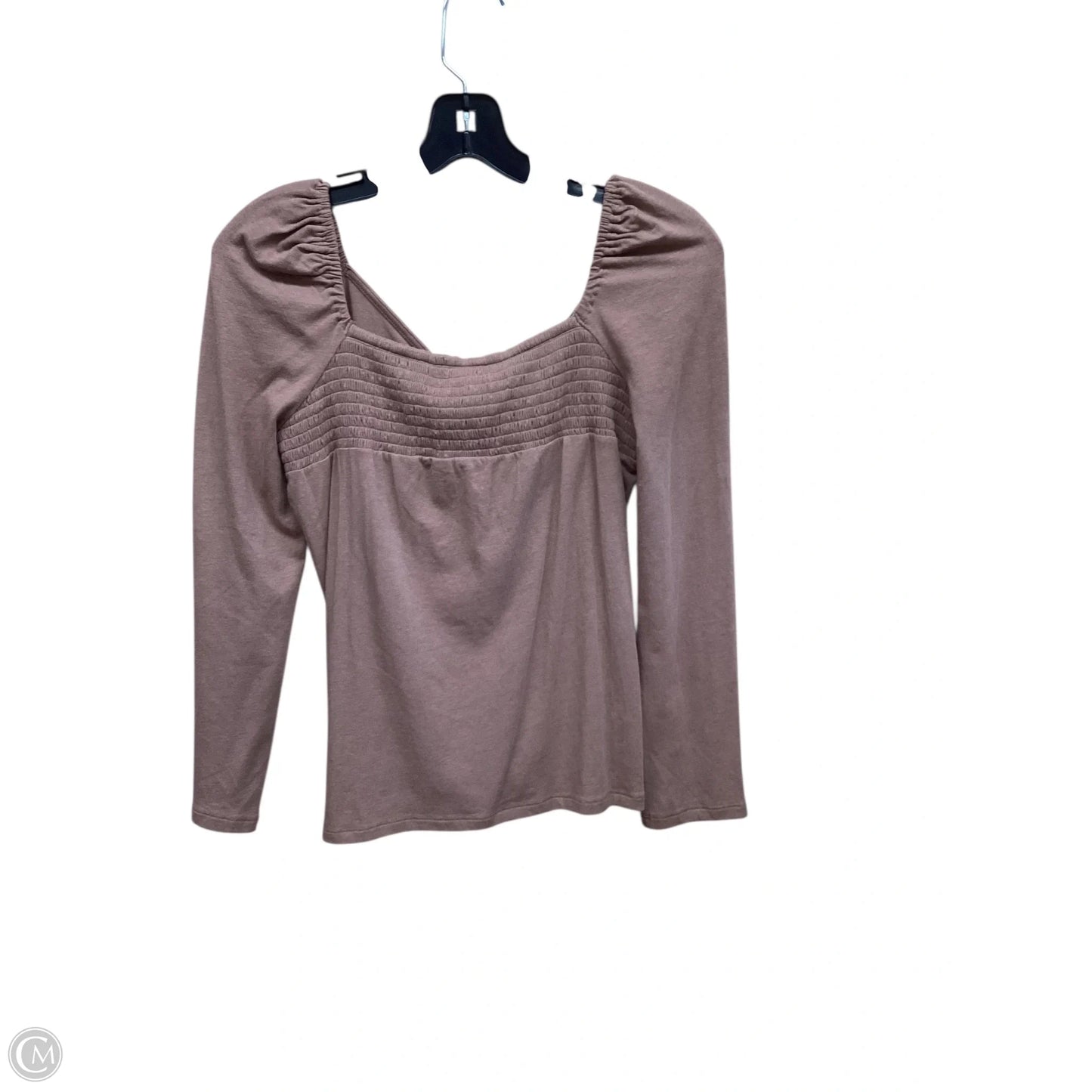 Top Long Sleeve By Banana Republic In Brown, Size: S