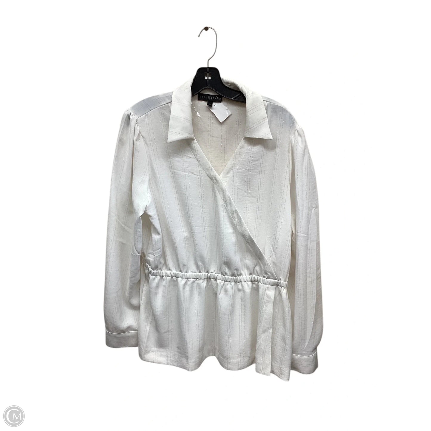 Top Long Sleeve By Fred David In White, Size: Xl