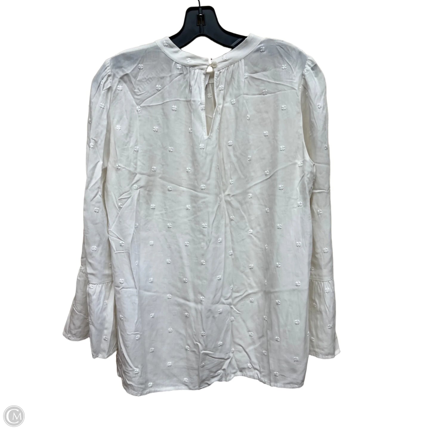 Top Long Sleeve By Loft In White, Size: S