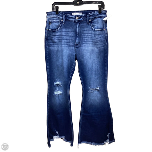 Jeans Flared By Kancan In Blue Denim, Size: 10