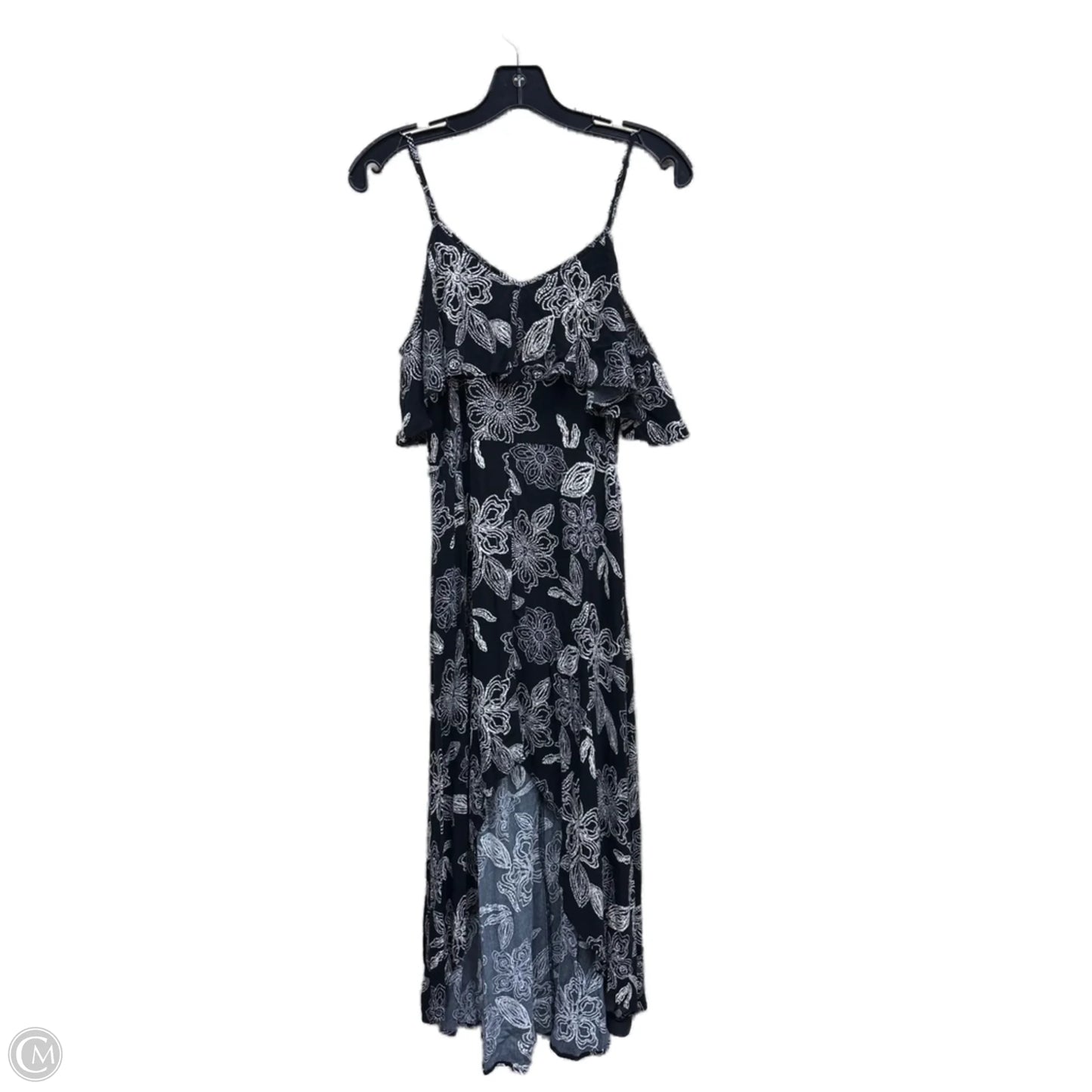 Dress Casual Midi By Rewind In Black & White, Size: M