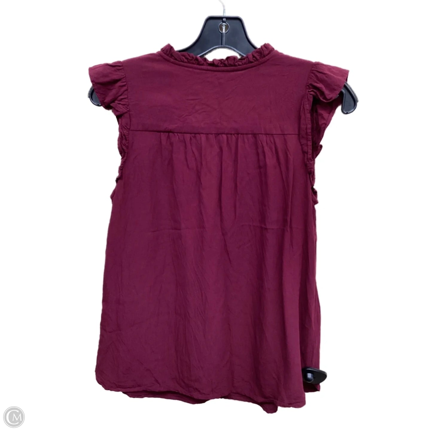 Top Sleeveless By Loft In Maroon, Size: Xs