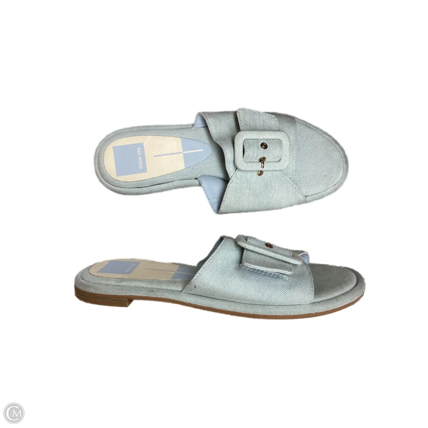 Sandals Flats By Dolce Vita In Blue Denim, Size: 7