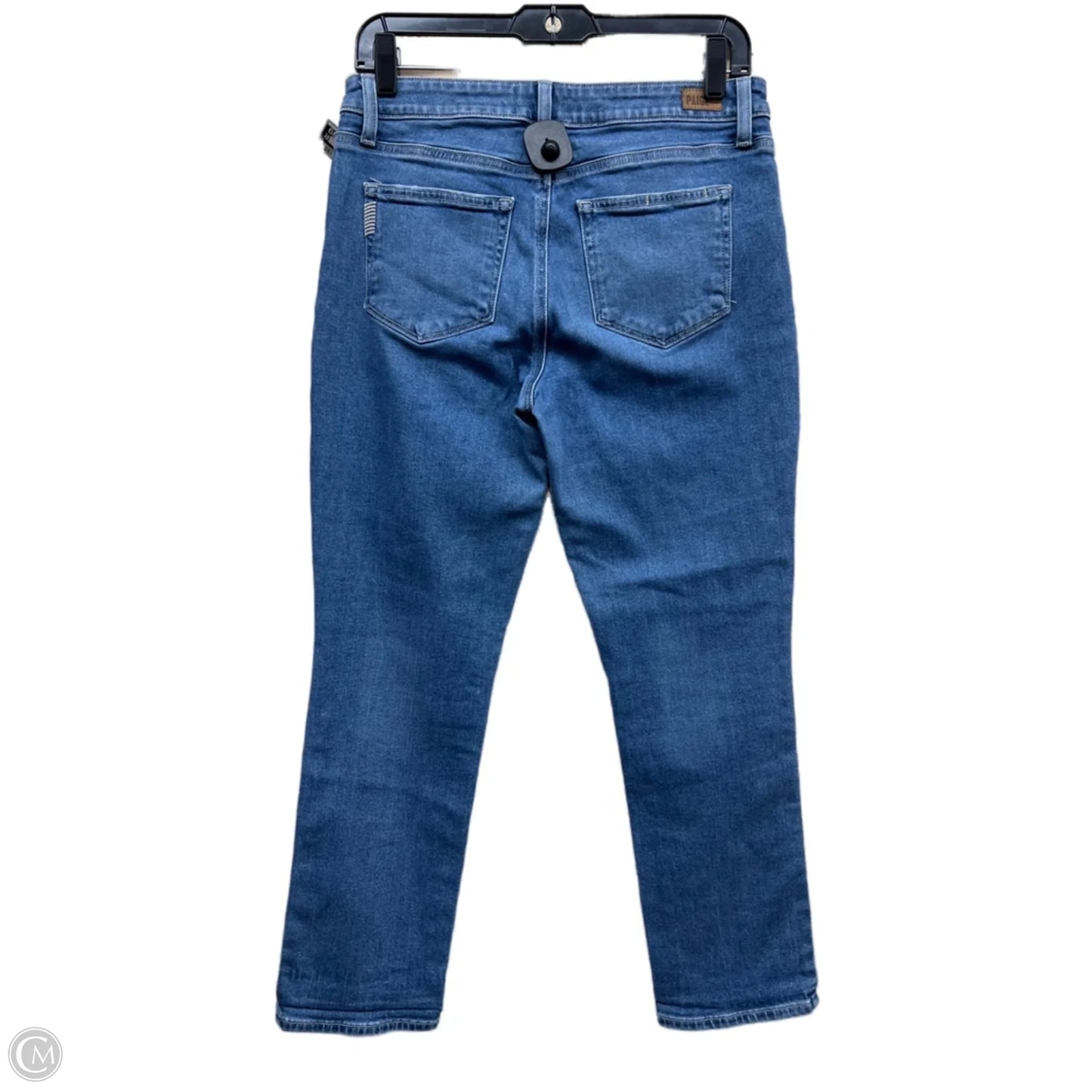 Jeans Straight By Paige In Blue Denim, Size: 4
