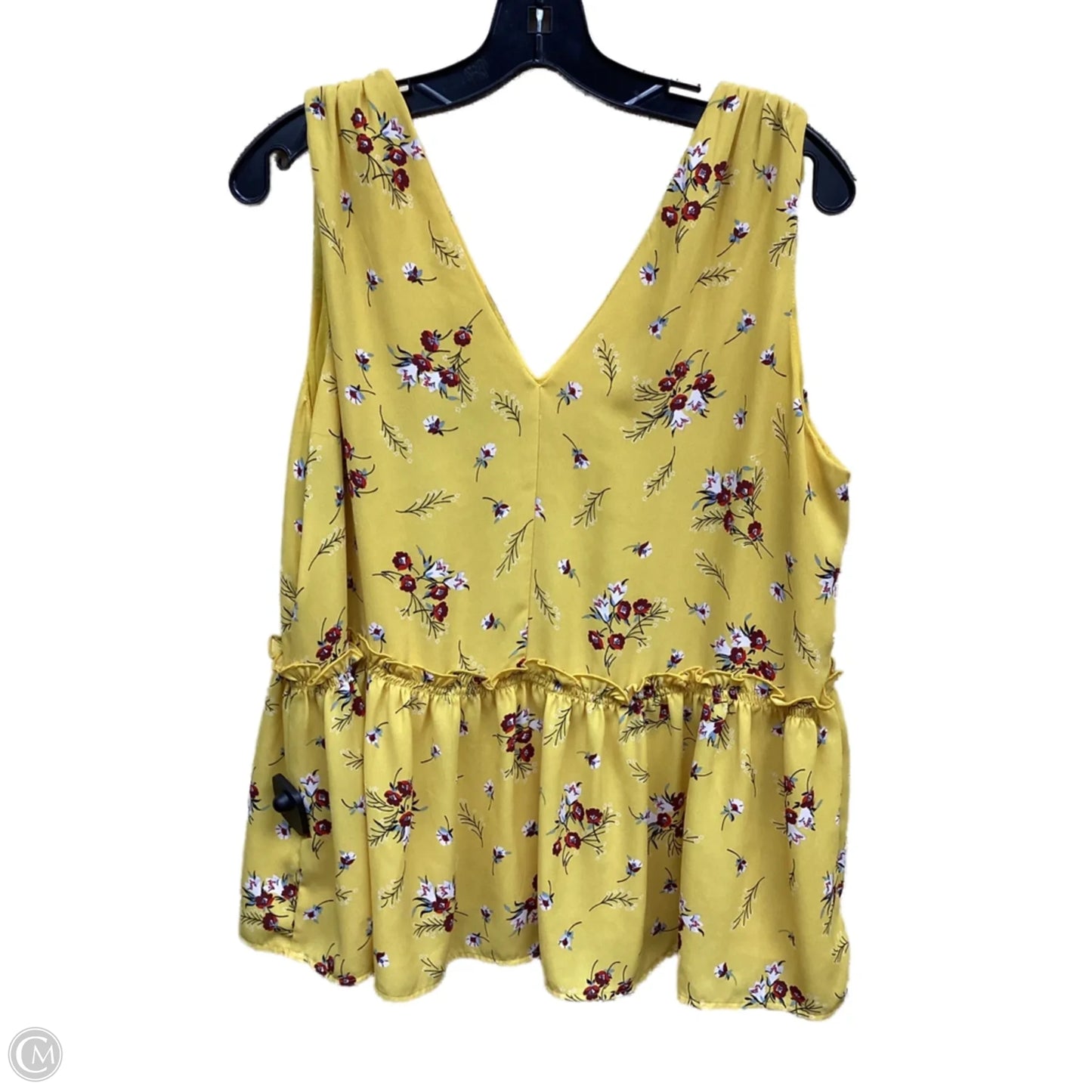 Top Sleeveless By Loft In Floral Print, Size: L