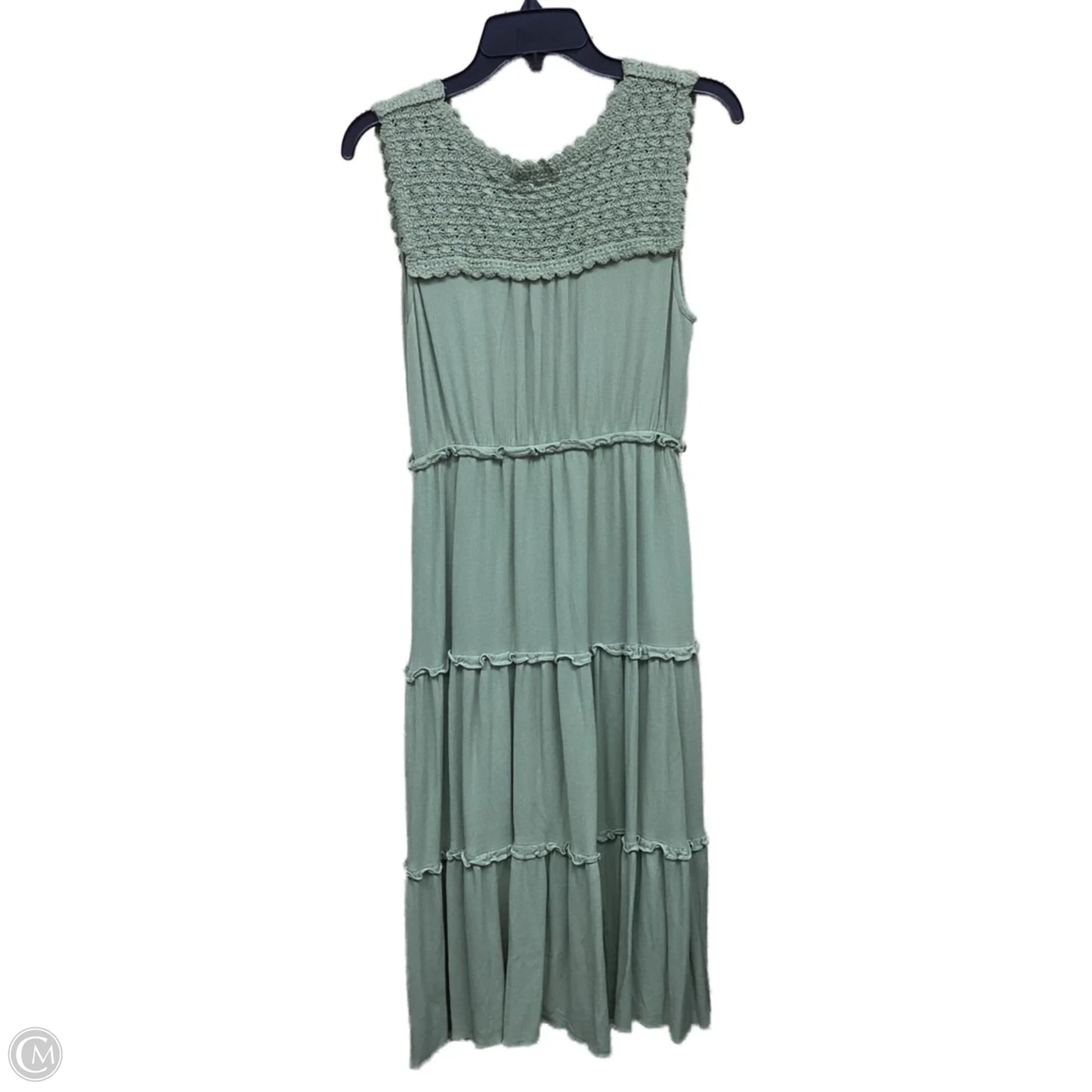 Dress Casual Midi By Skies Are Blue In Green, Size: M
