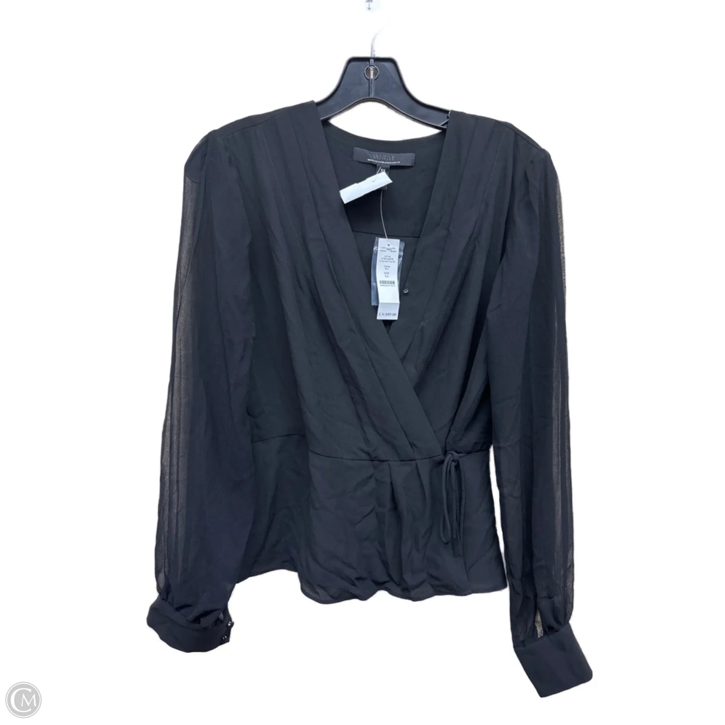 Top Long Sleeve By White House Black Market In Black, Size: Xs