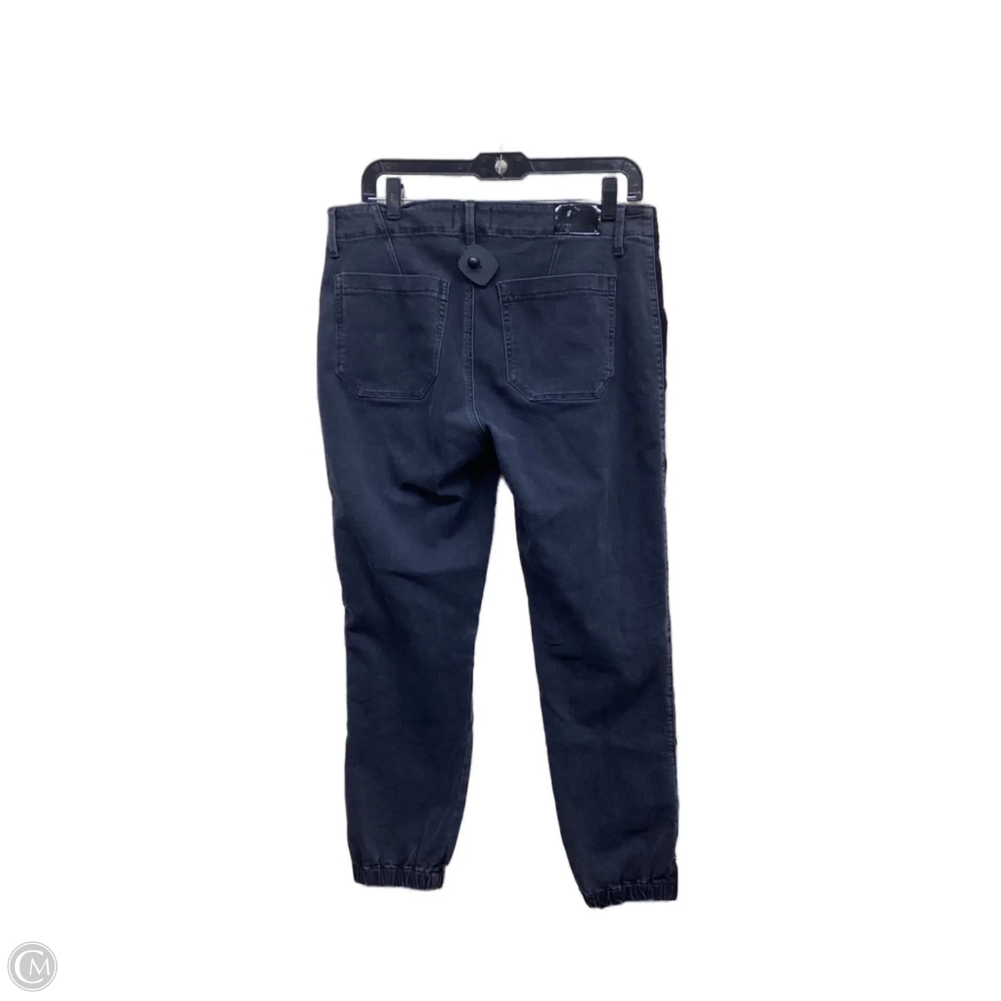 Jeans Straight By Paige In Black Denim, Size: 10