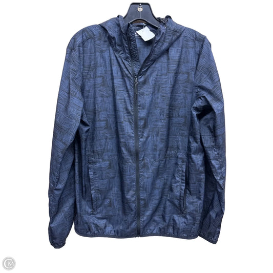 Jacket Windbreaker By Clothes Mentor In Blue, Size: M