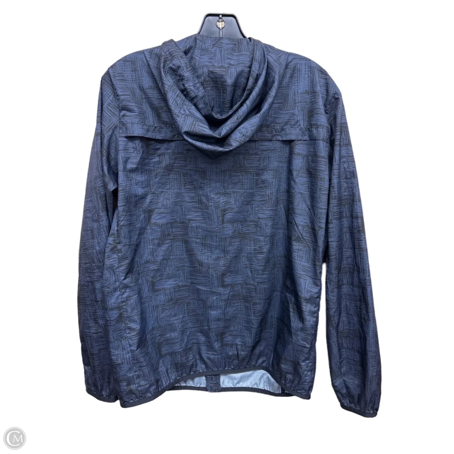 Jacket Windbreaker By Clothes Mentor In Blue, Size: M