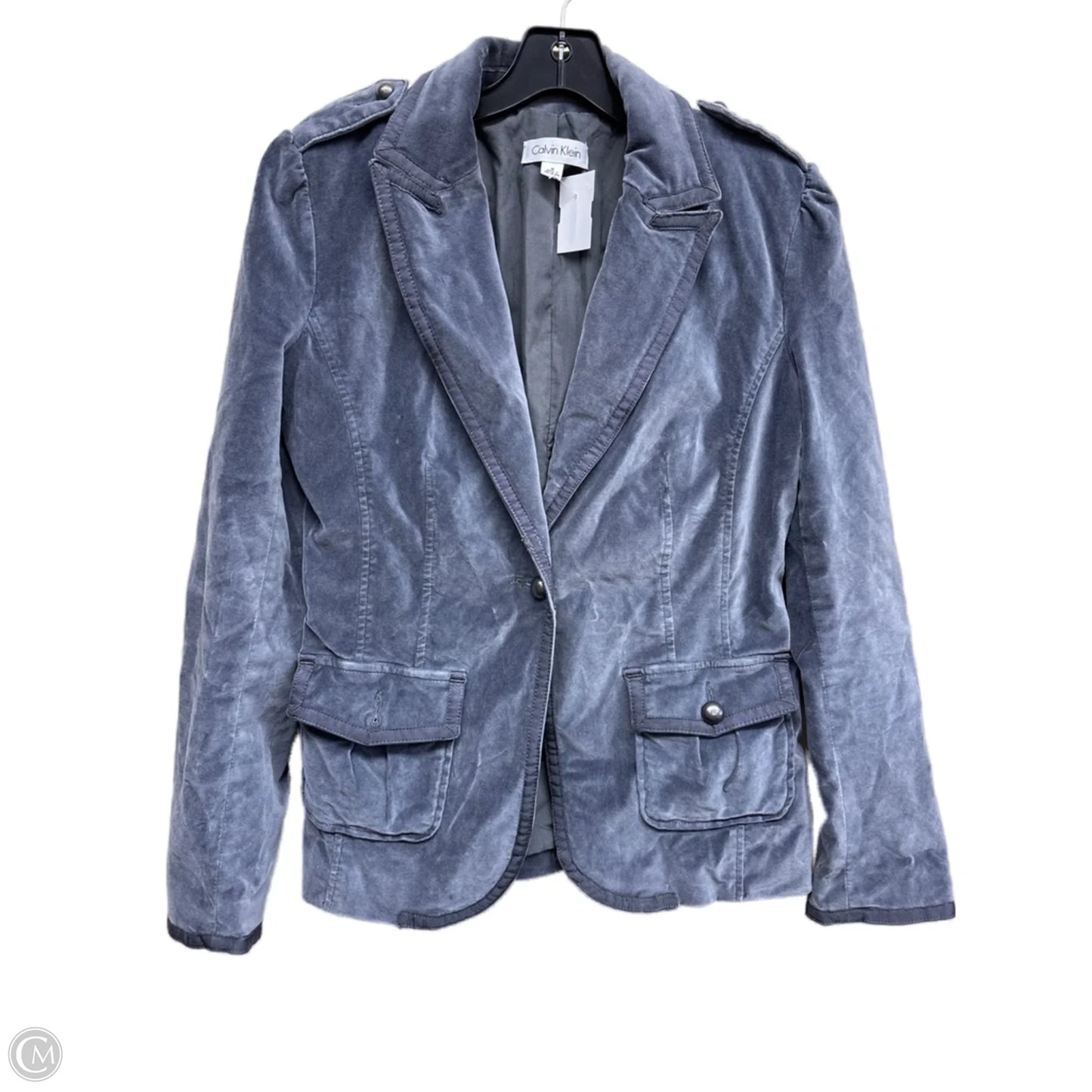 Blazer By Calvin Klein In Blue, Size: 8