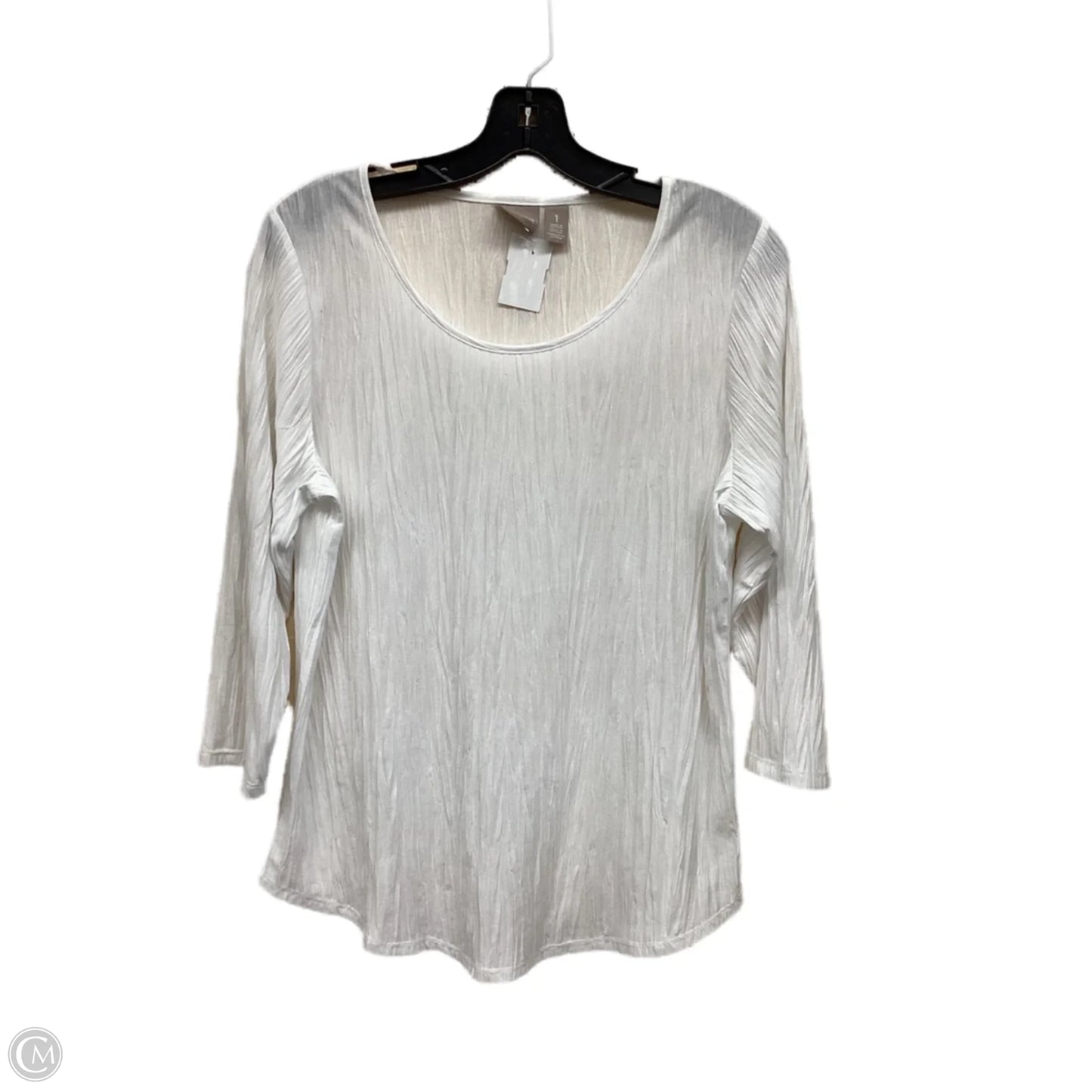 Top Long Sleeve By Chicos In White, Size: S