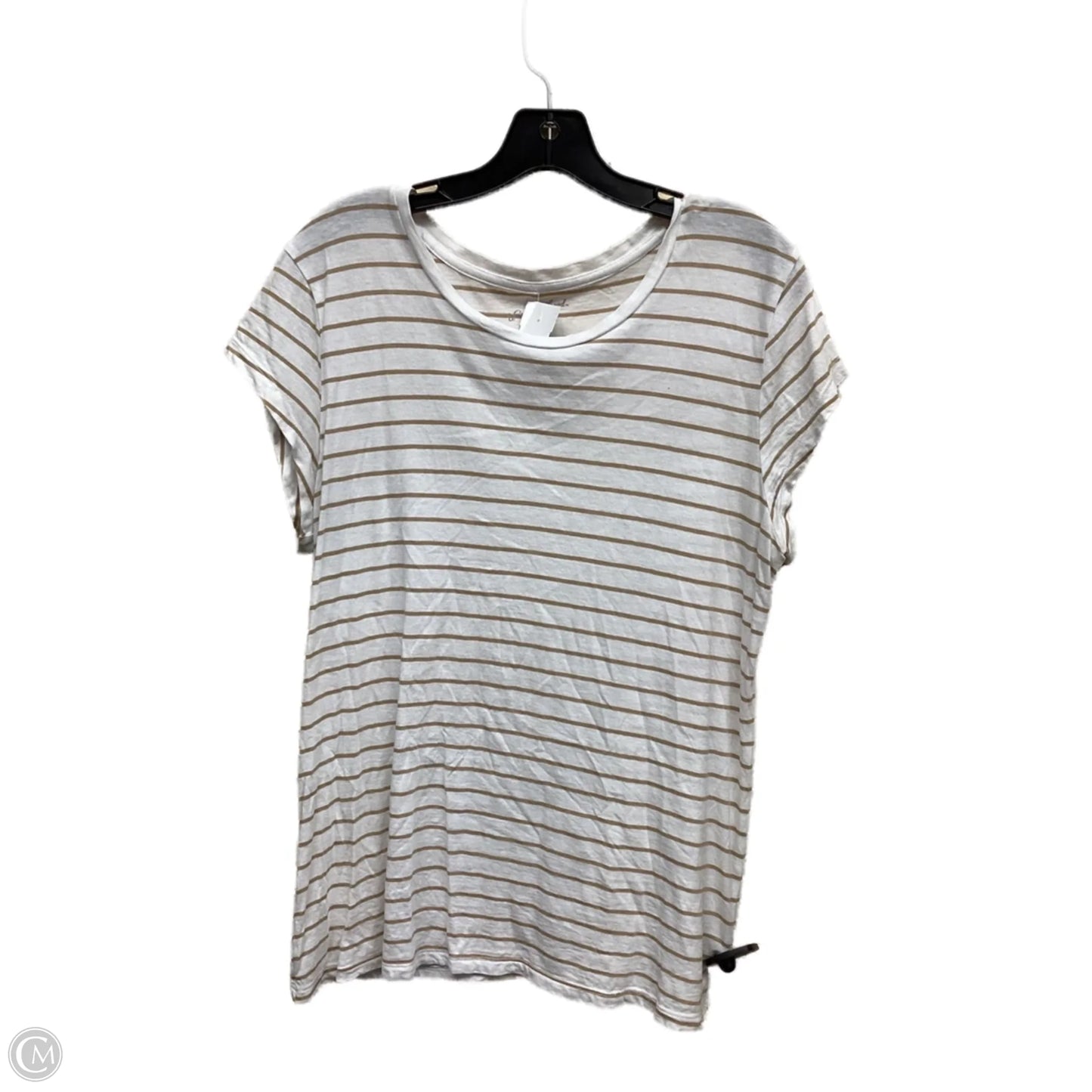 Top Short Sleeve By Universal Thread In Striped Pattern, Size: Xl