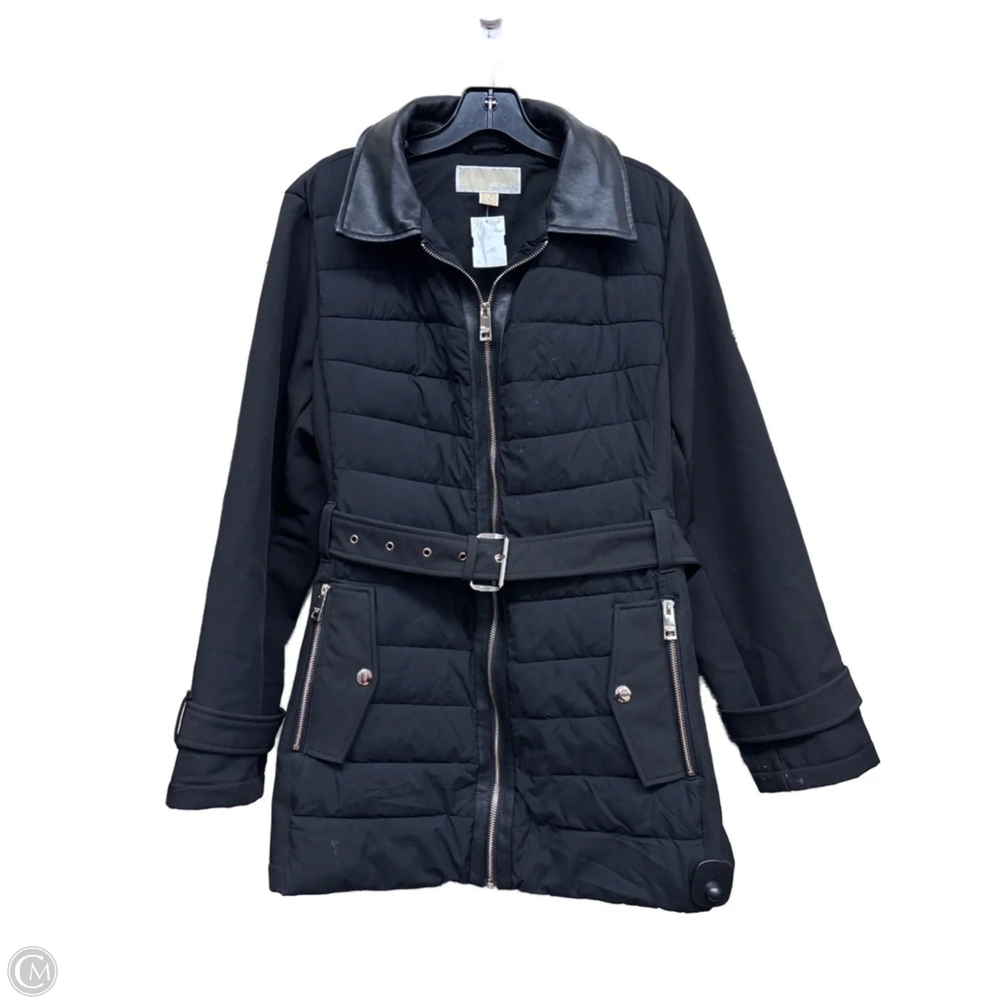 Jacket Puffer & Quilted By Michael By Michael Kors In Black, Size: L