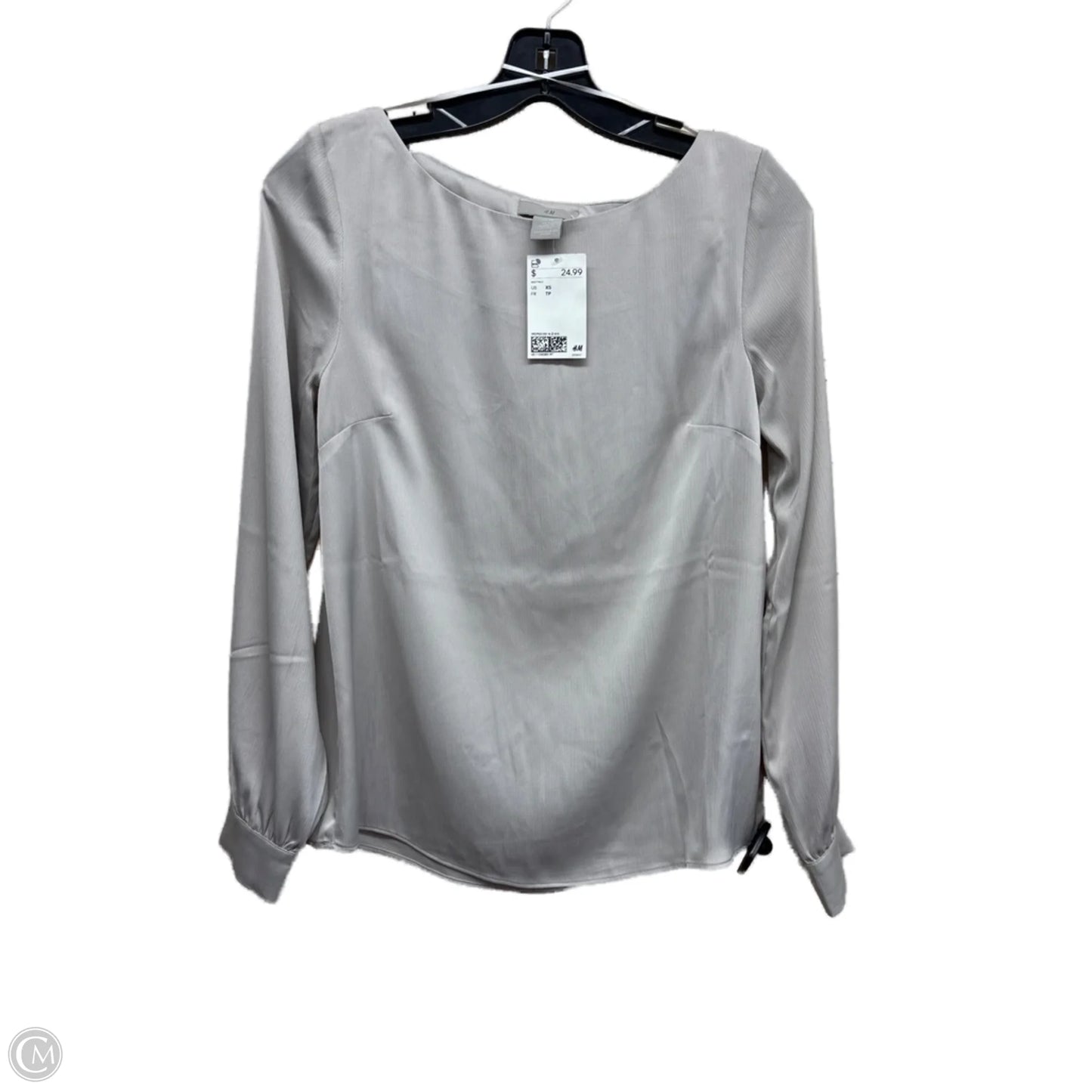 Top Long Sleeve By H&m In Grey, Size: Xs