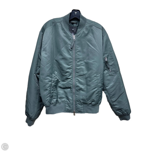 Jacket Windbreaker By H&m In Green, Size: S