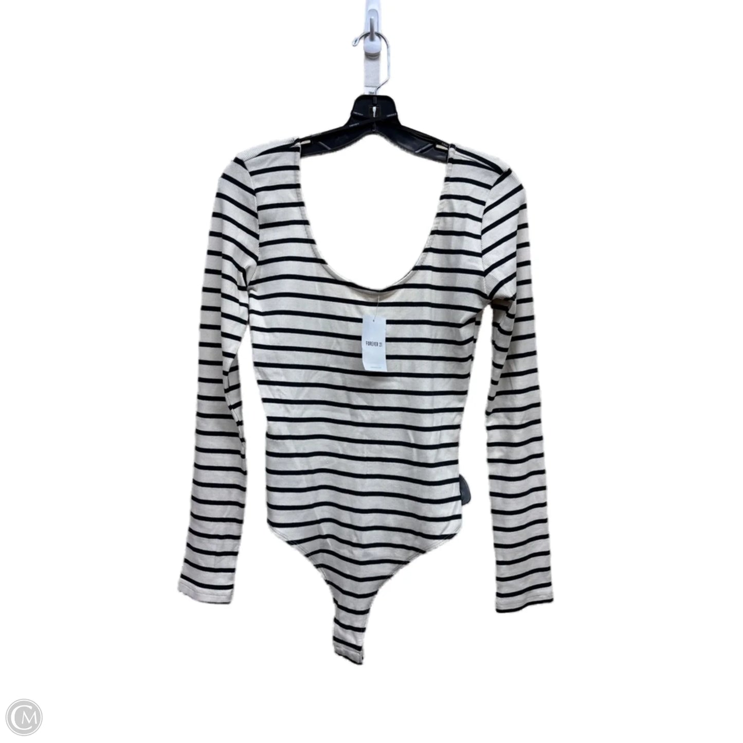Bodysuit By Forever 21 In Striped Pattern, Size: L