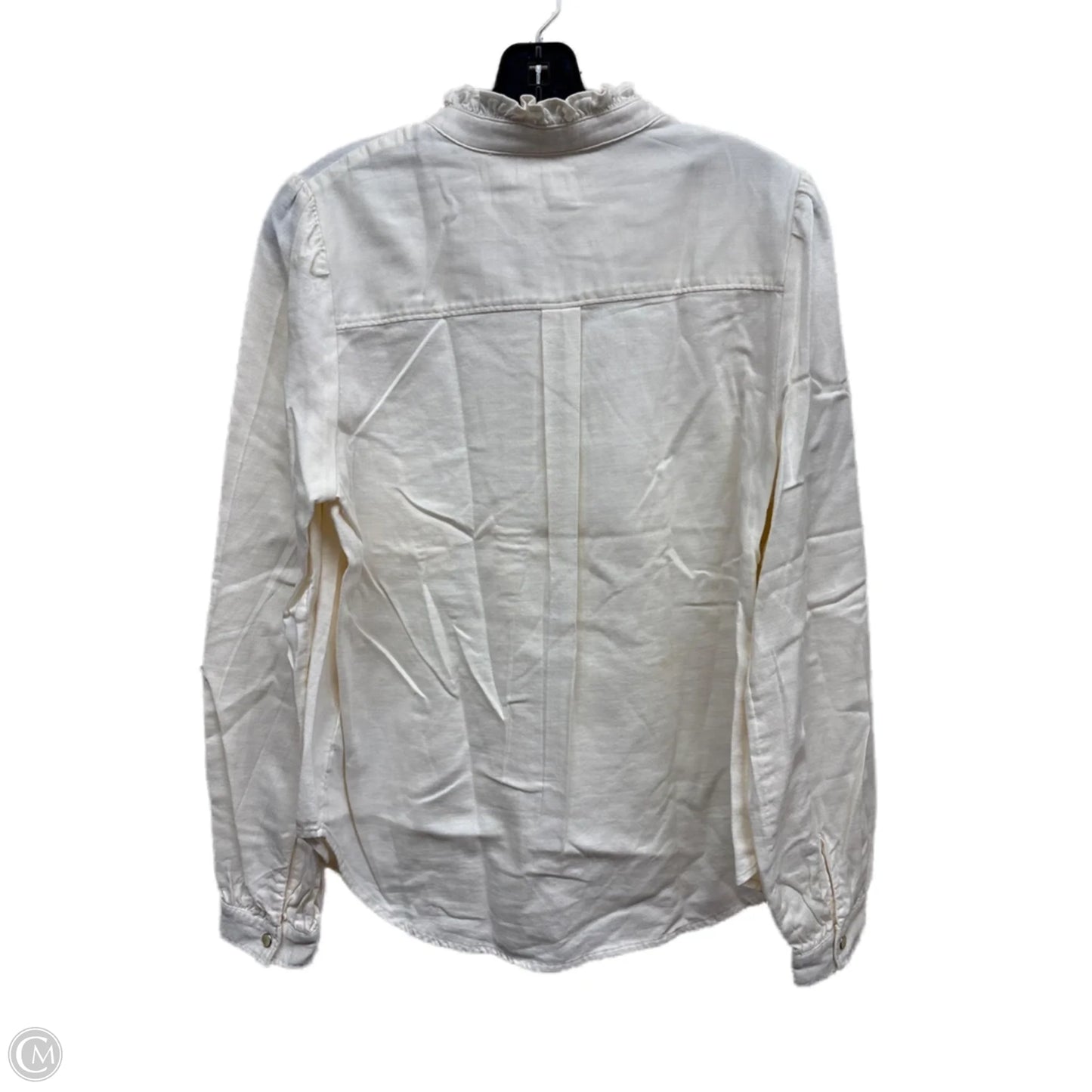 Top Long Sleeve By Gap In Cream, Size: M