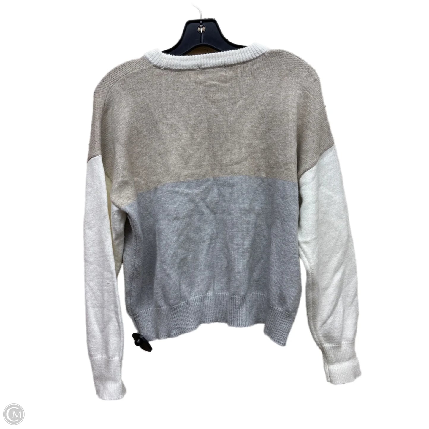 Sweater By Poof In Brown & Grey, Size: L