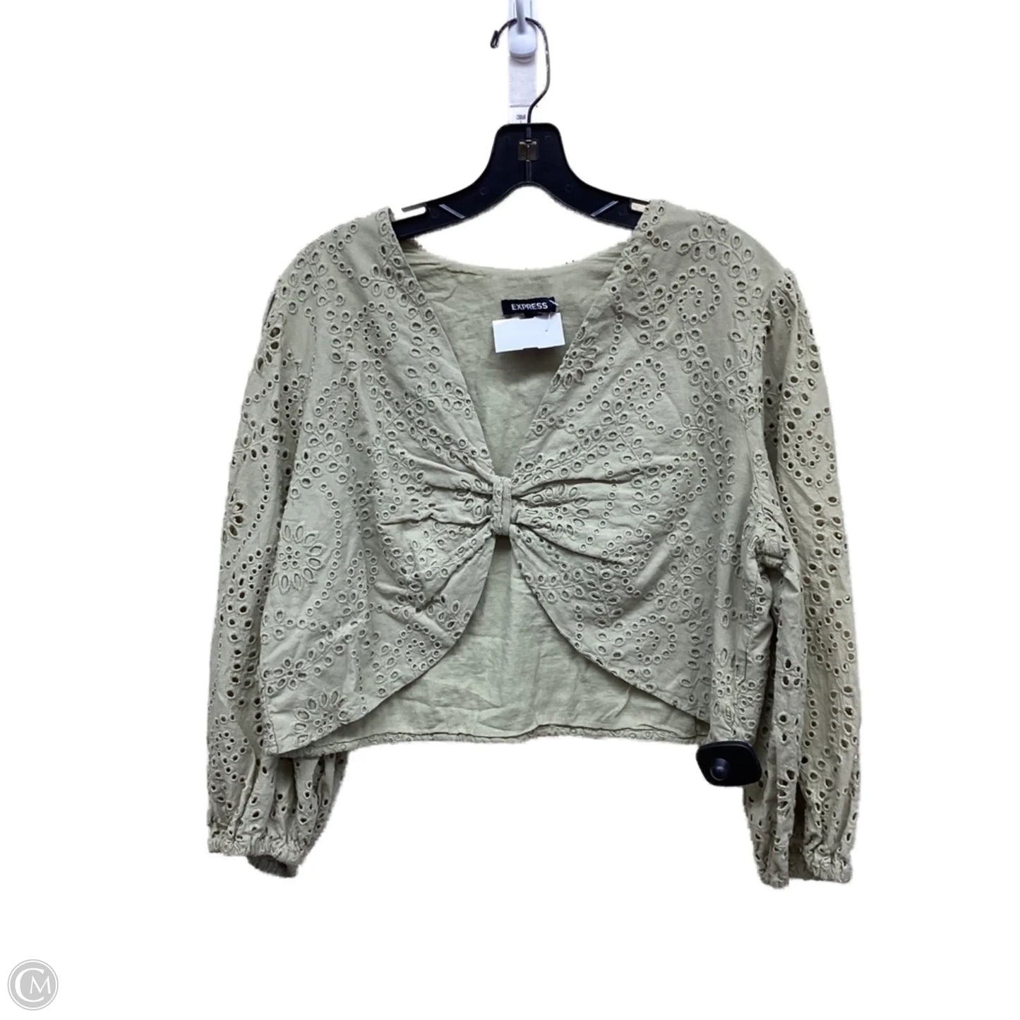 Top Long Sleeve By Express In Green, Size: Xl