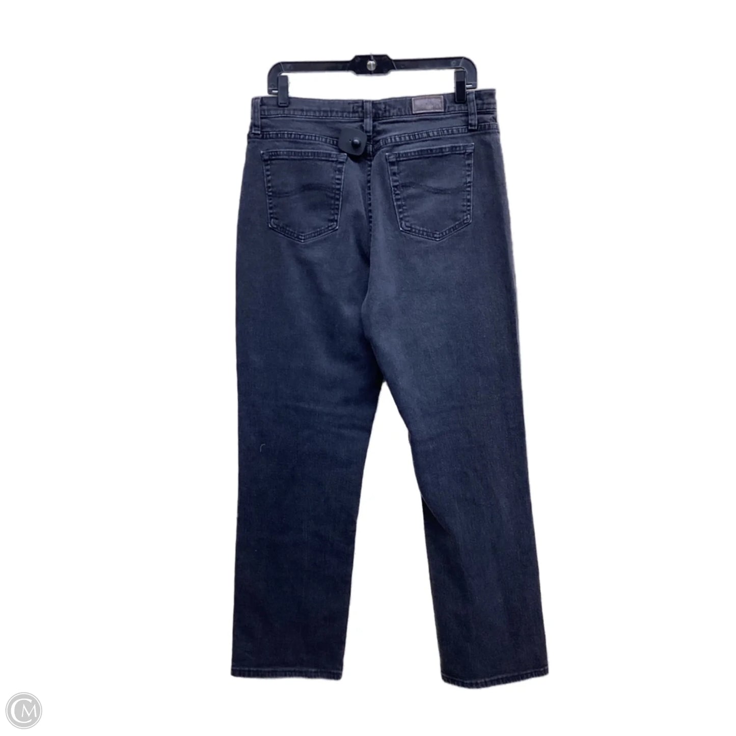 Jeans Straight By Lee In Black Denim, Size: 12l