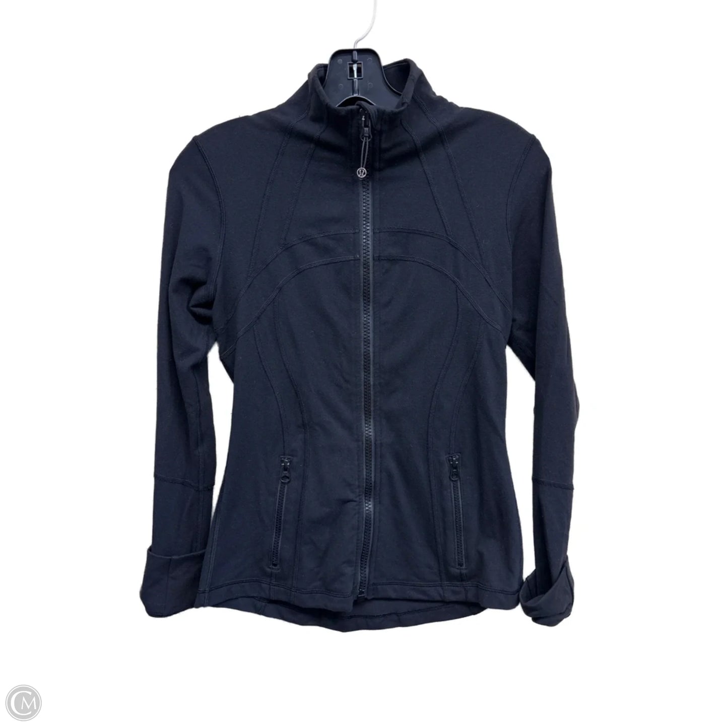 Athletic Jacket By Lululemon In Black, Size: 6