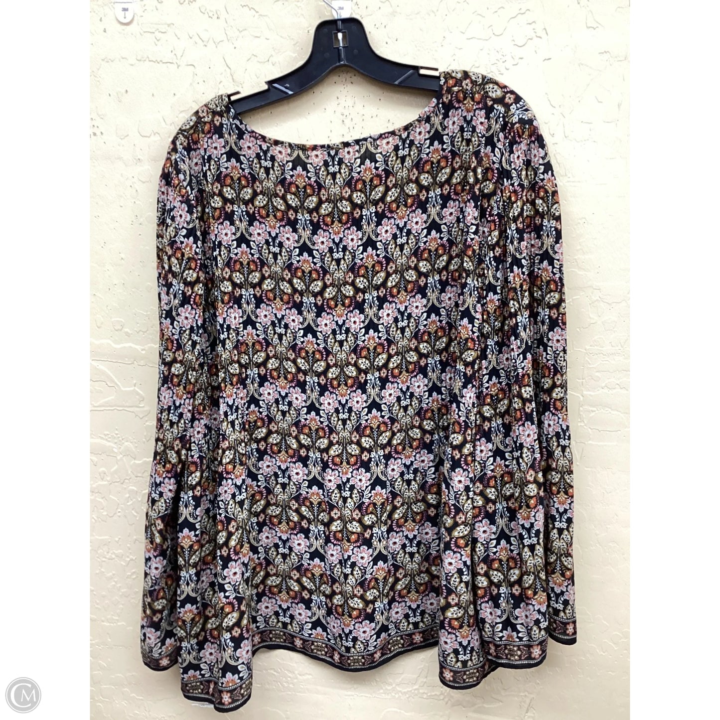 Top Long Sleeve By Max Studio In Floral Print, Size: 1x
