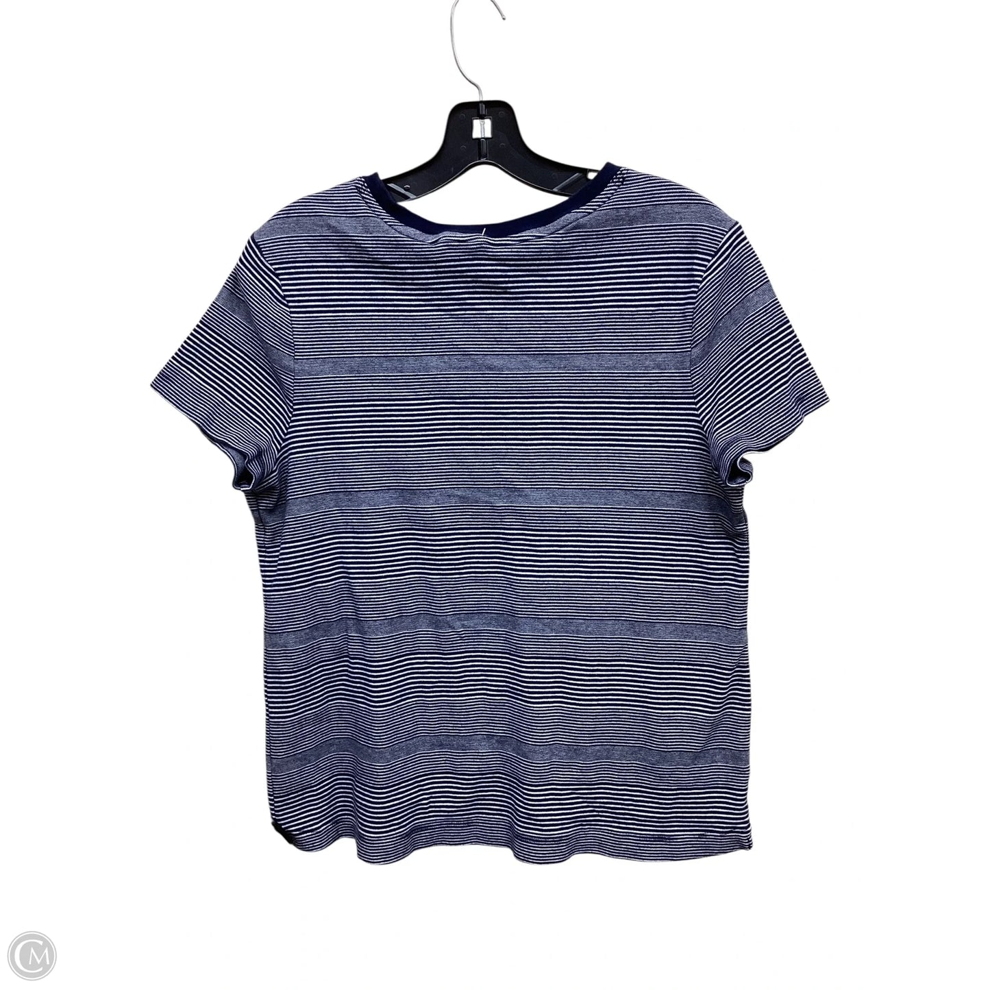 Top Short Sleeve By West Bound In Striped Pattern, Size: L
