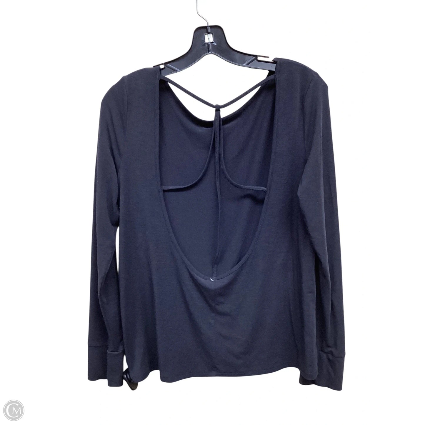 Athletic Top Long Sleeve Collar By Gapfit In Black