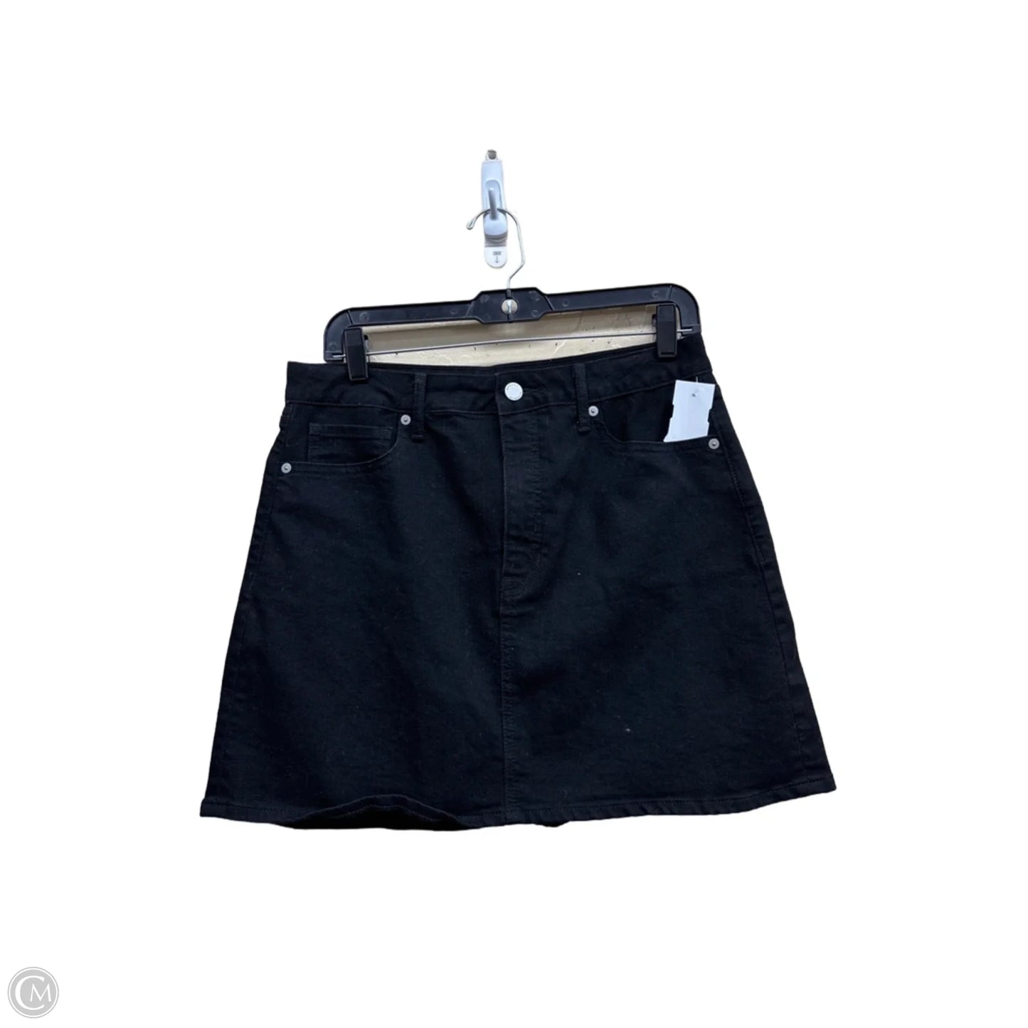 Skirt Mini & Short By Banana Republic In Black Denim, Size: 8