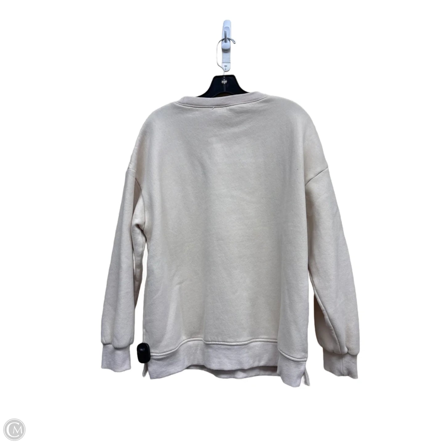 Sweatshirt Crewneck By Clothes Mentor In Beige, Size: M