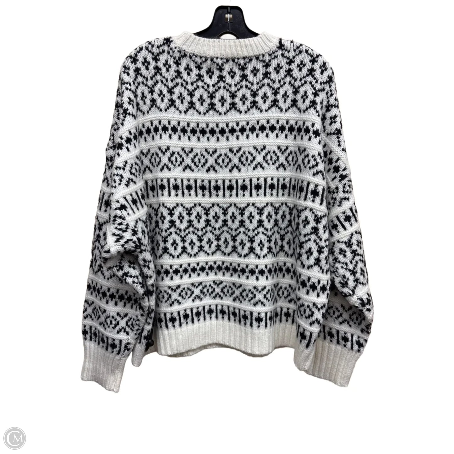 Sweater By American Eagle In Black & White, Size: Xl