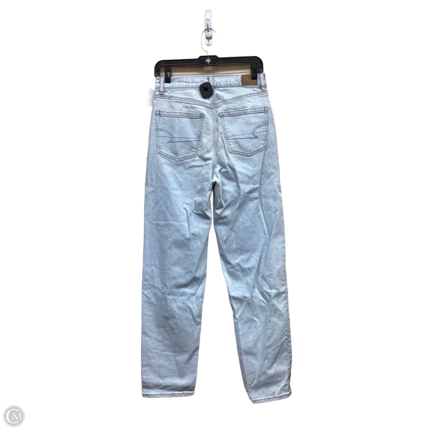 Jeans Straight By American Eagle In Blue Denim, Size: 4