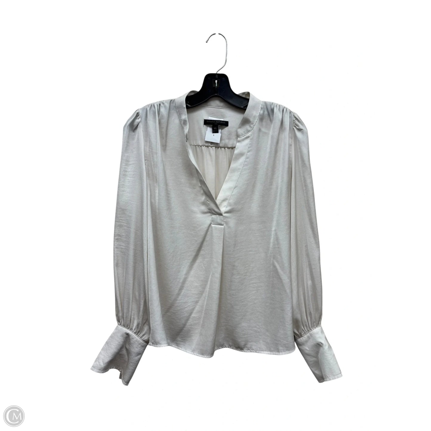 Top Long Sleeve By Banana Republic In Cream, Size: Xs