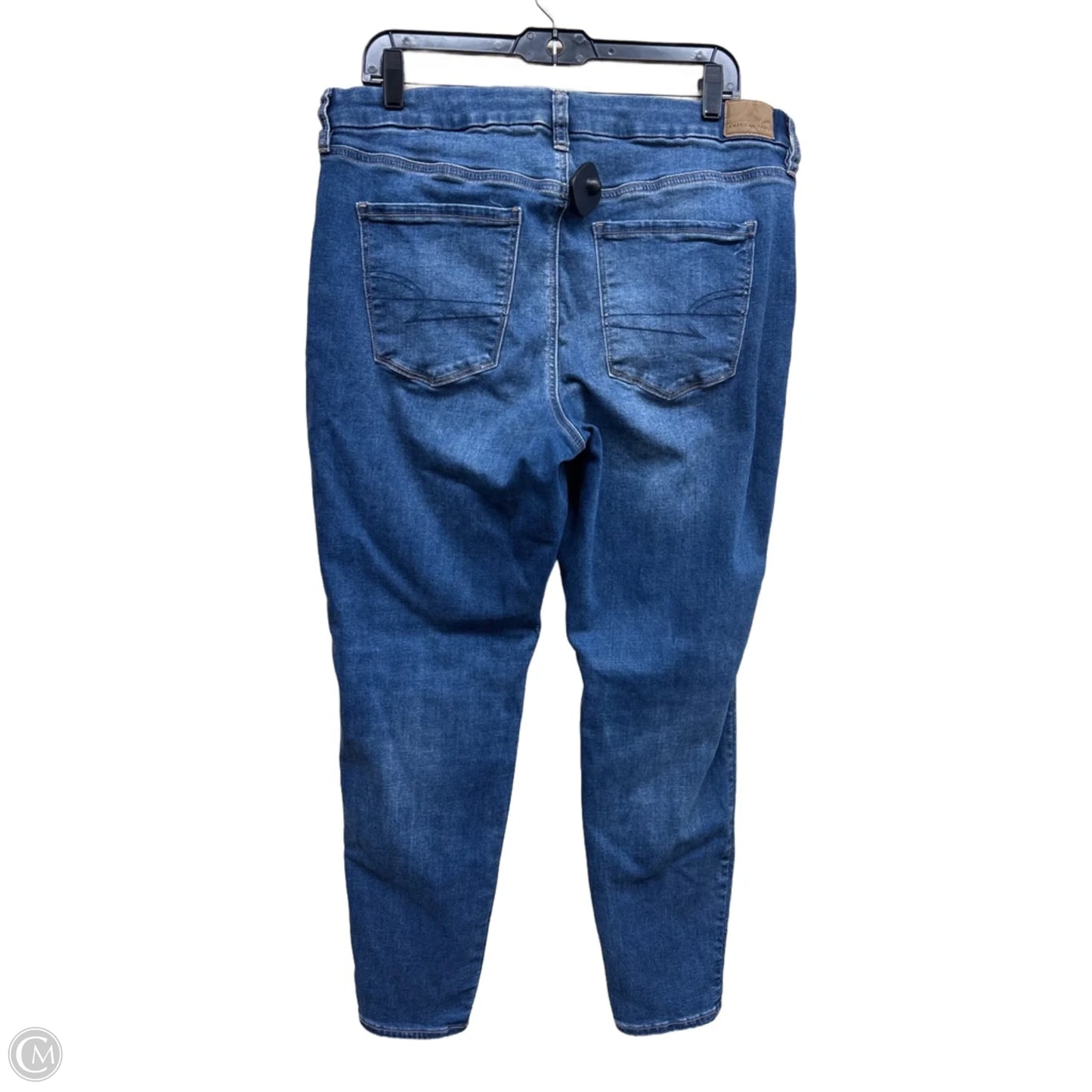 Jeans Skinny By American Eagle In Blue Denim, Size: 16