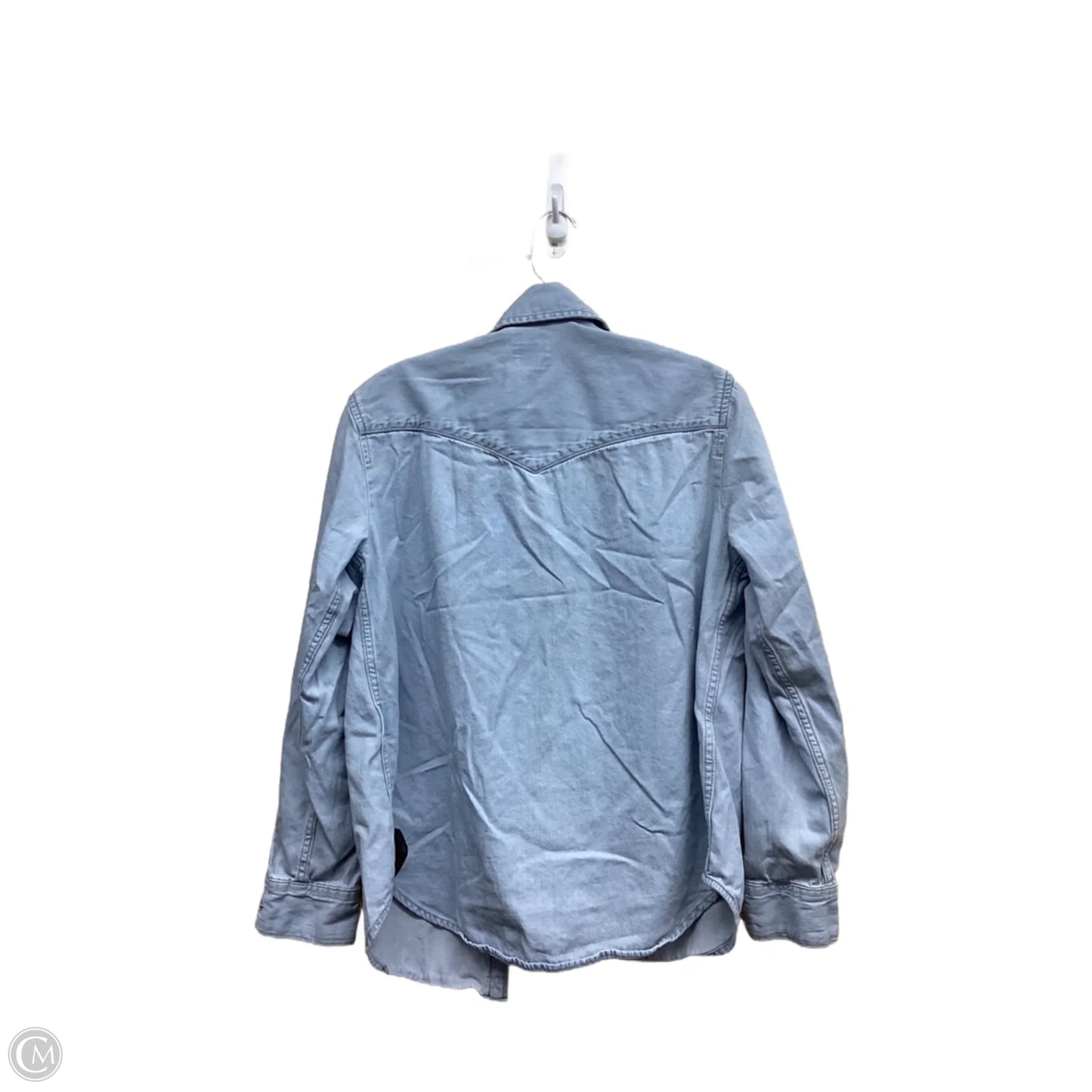 Top Long Sleeve By Levis In Blue Denim, Size: M