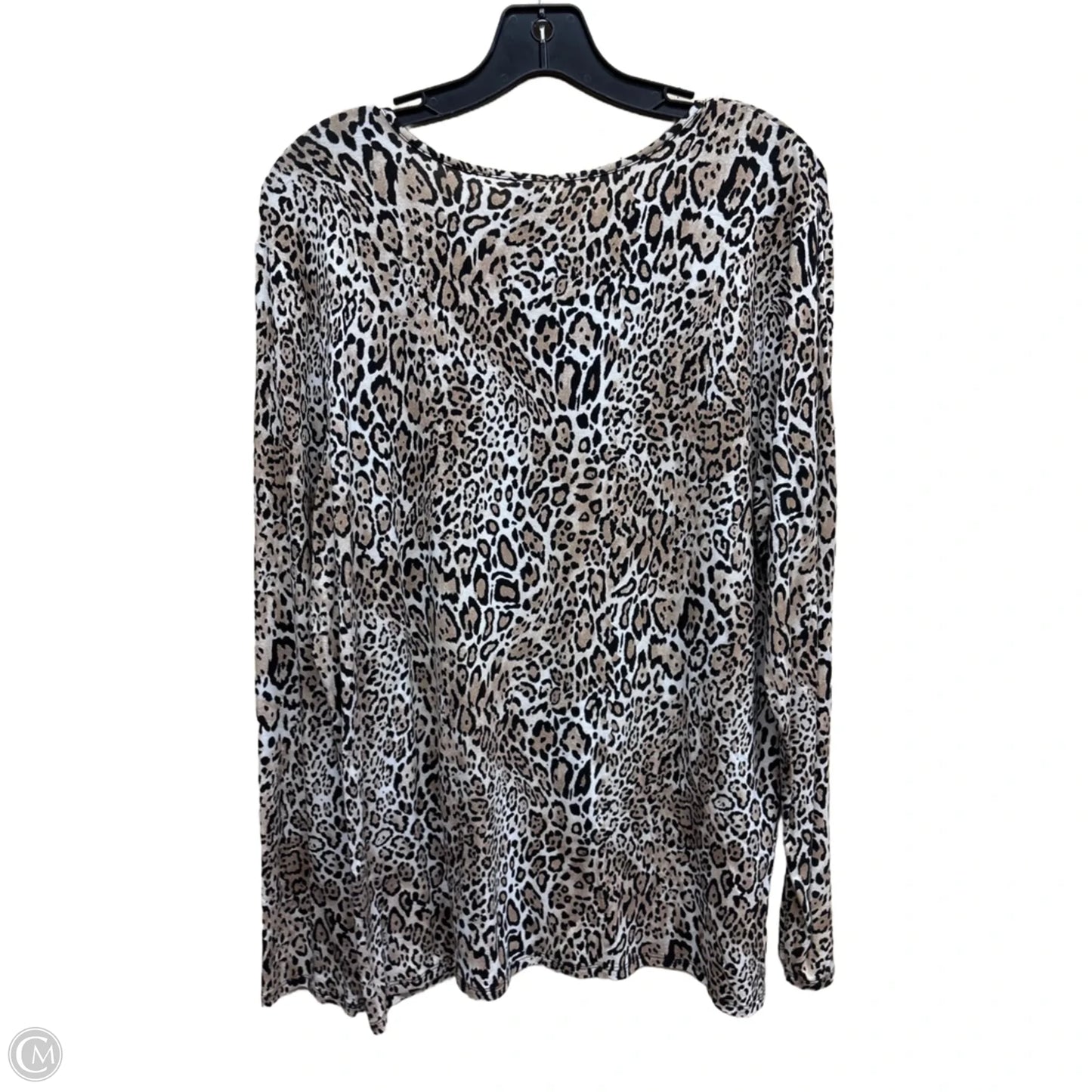 Top Long Sleeve By Chicos In Animal Print, Size: M