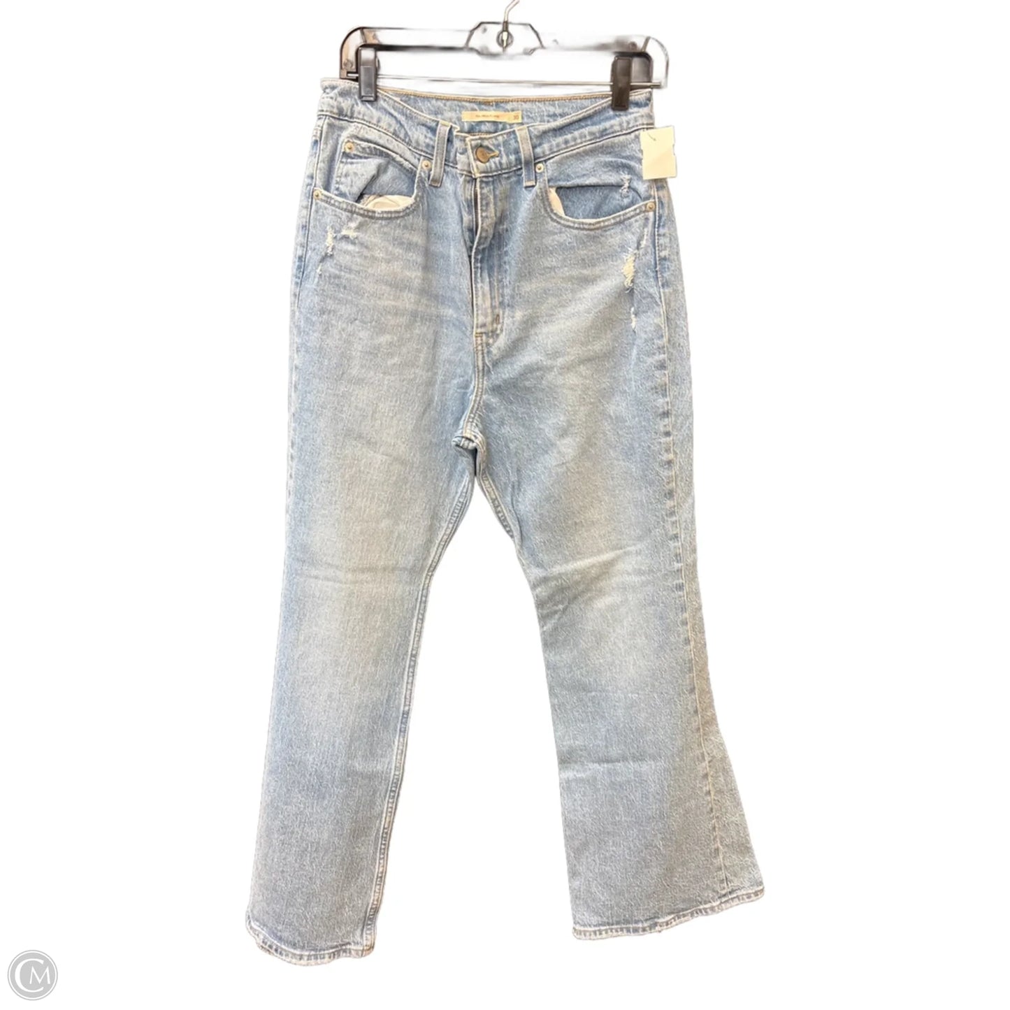 Jeans Flared By Levis In Blue Denim, Size: 10